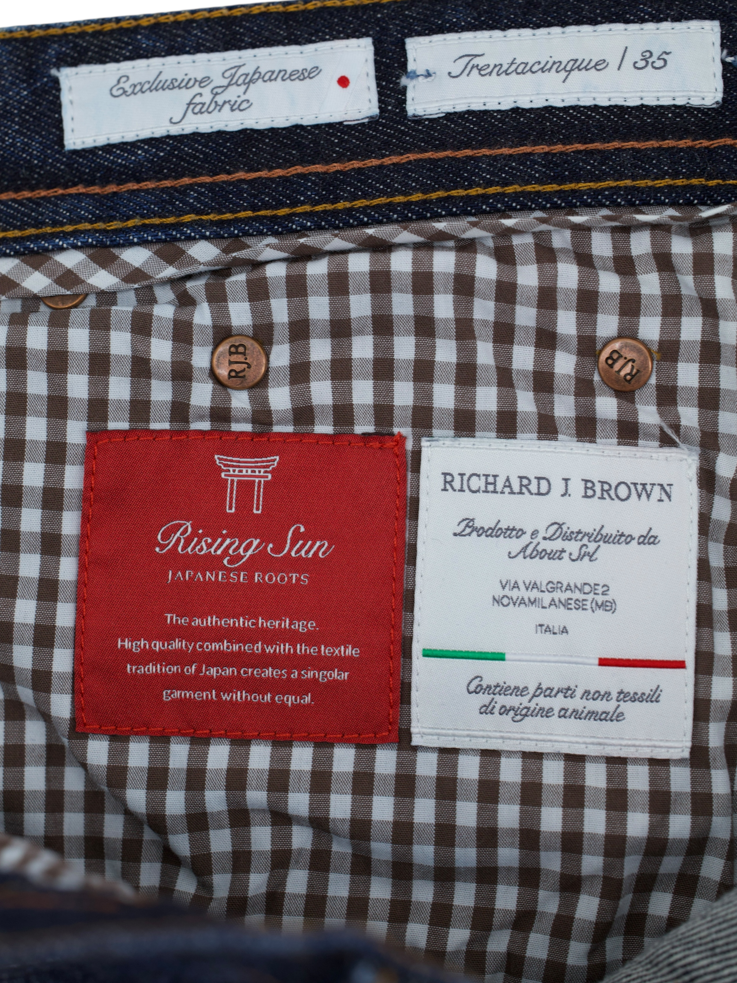 Richard J. Brown Dark Blue Japanese Denim Twill Jeans