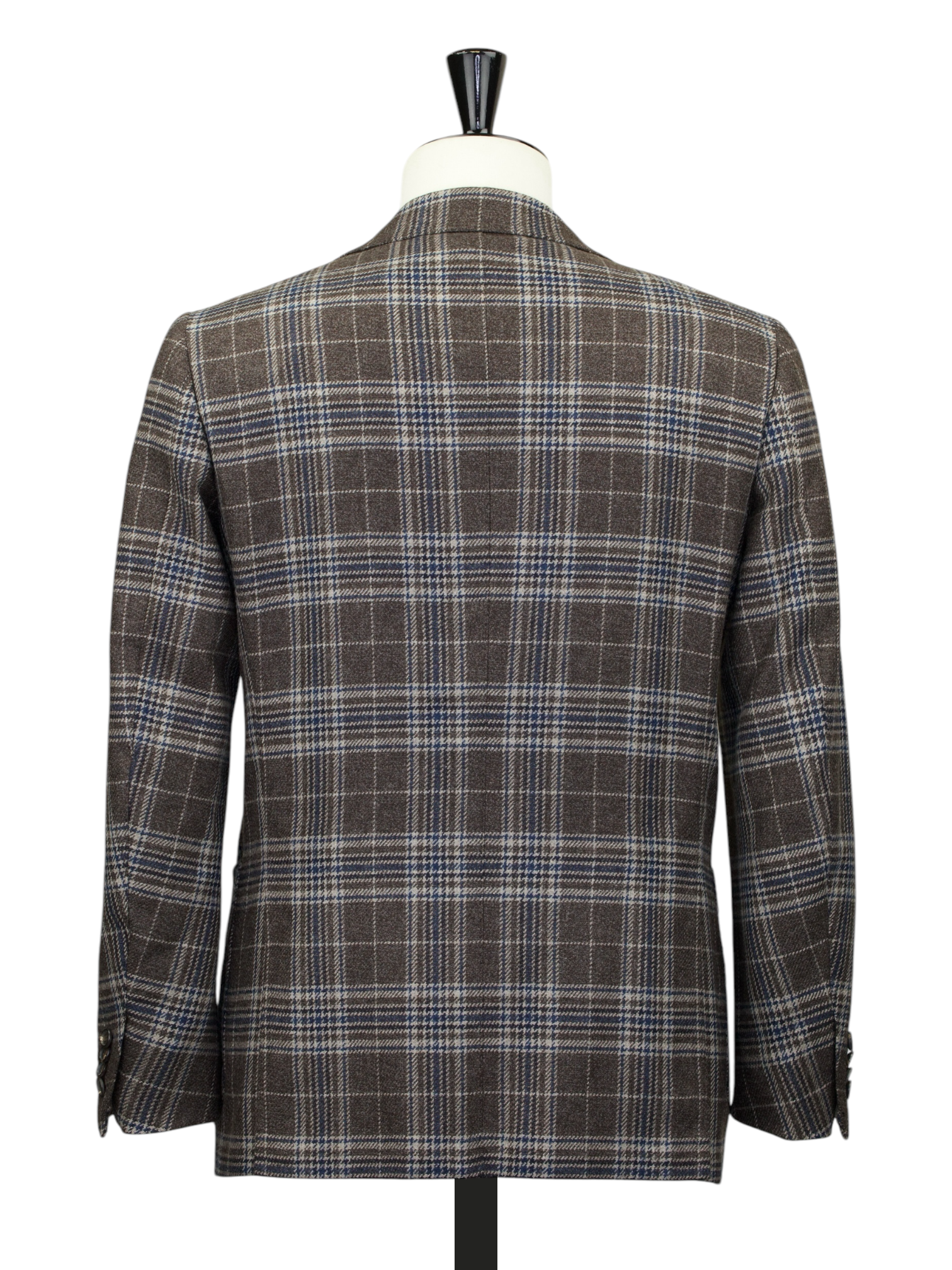 Cesare Attolini Brown & Petrol Pure Cashmere Tartan-Check Jacket