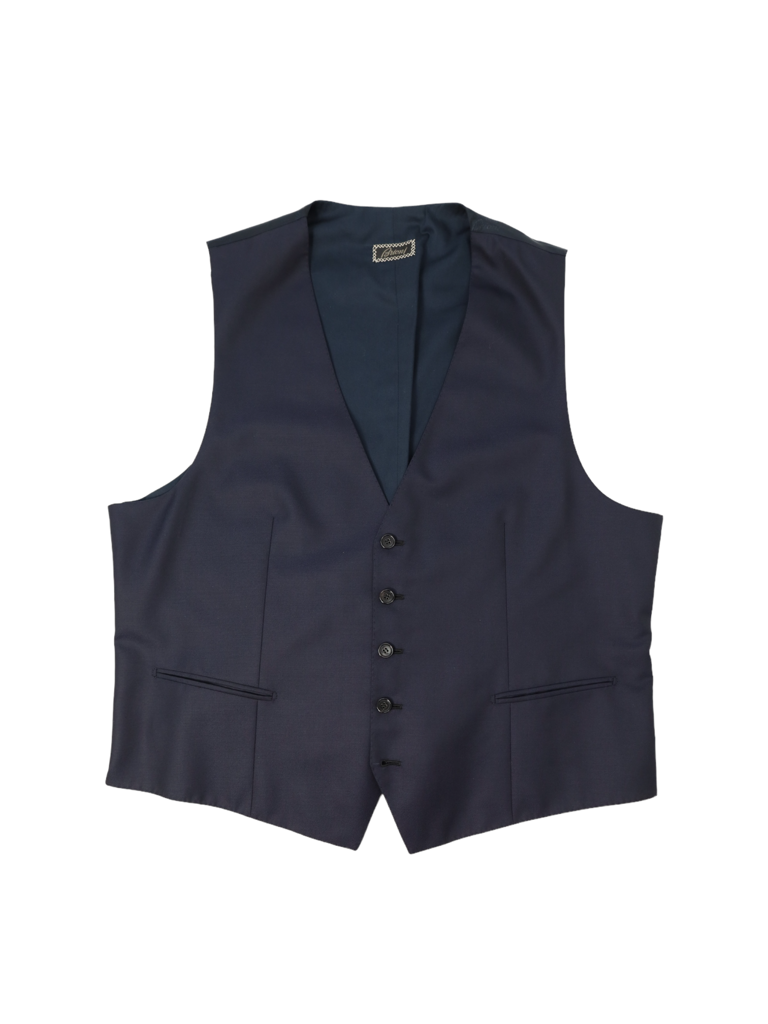 Brioni Navy Essential 3-Piece Super 160's Suit