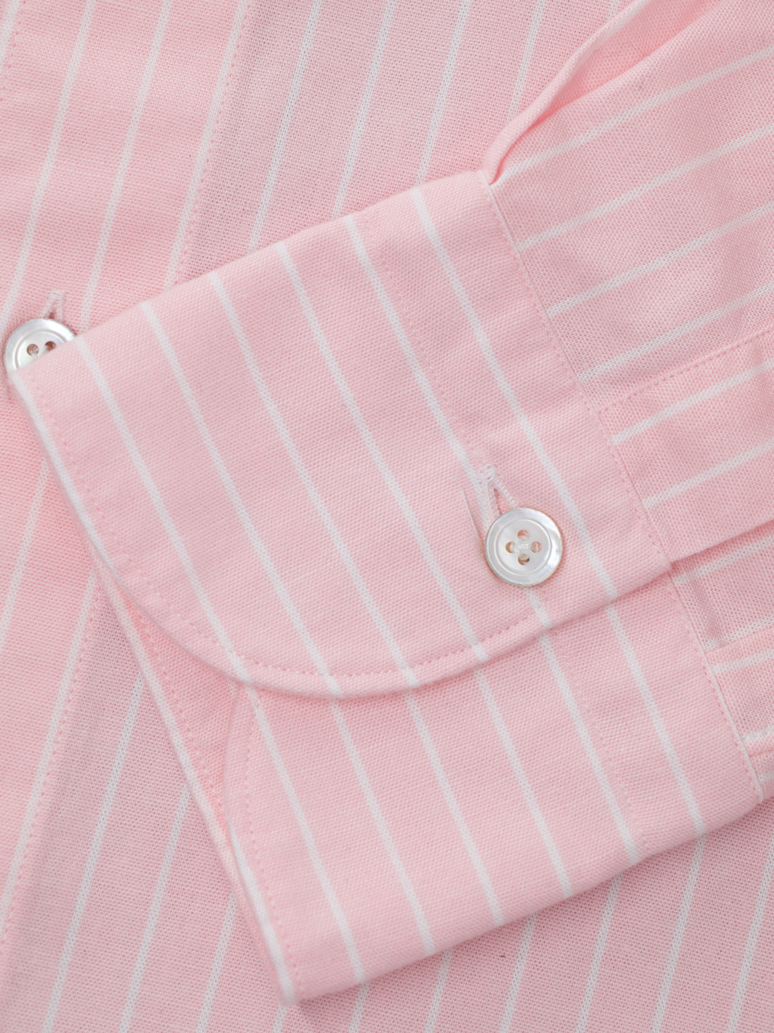Finamore Pink Heavyweight Chambray Cotton Button-Down Shirt