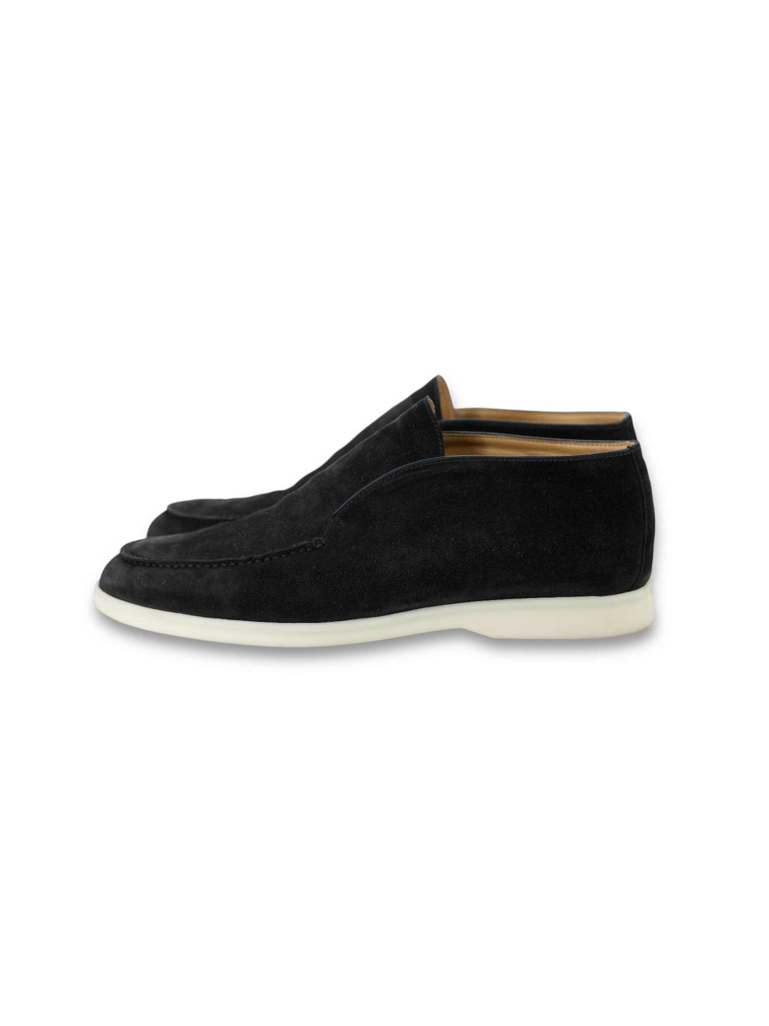 Loro Piana Black Suede Open Walk Ankle Boots