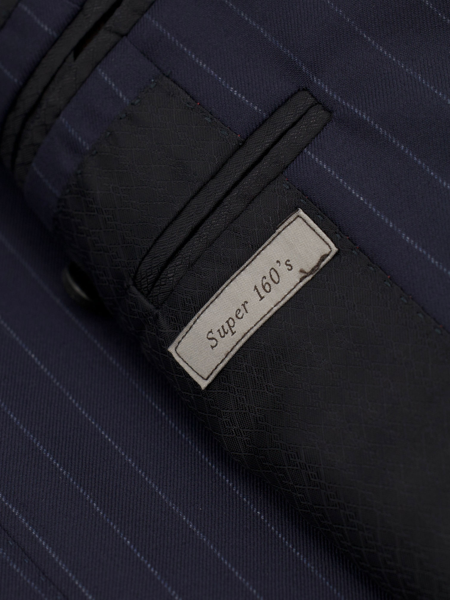 Canali Dark Blue Super 160's Pinstripe Wallstreet Suit