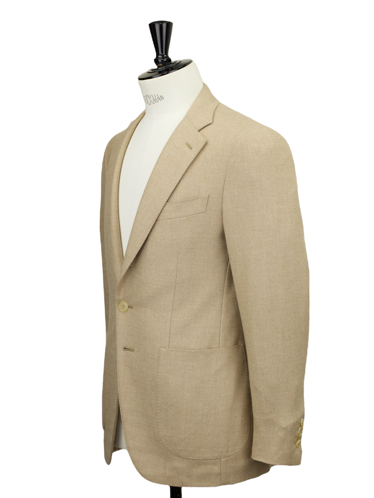Isaia Camel Brown Wool & Cashmere Twill Jacket