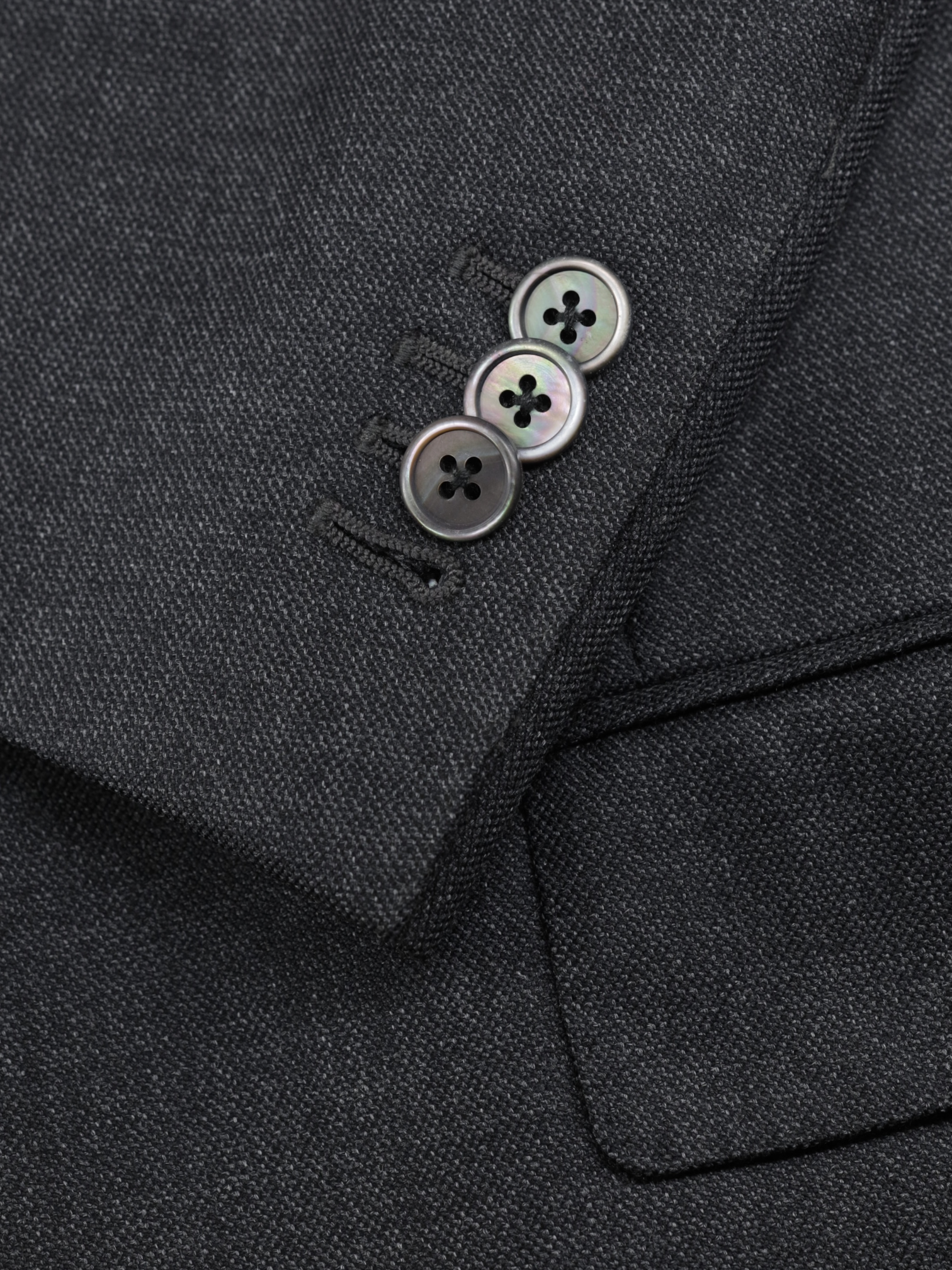 Corneliani Dark Grey Gabardine-Wool Twill Leader Suit