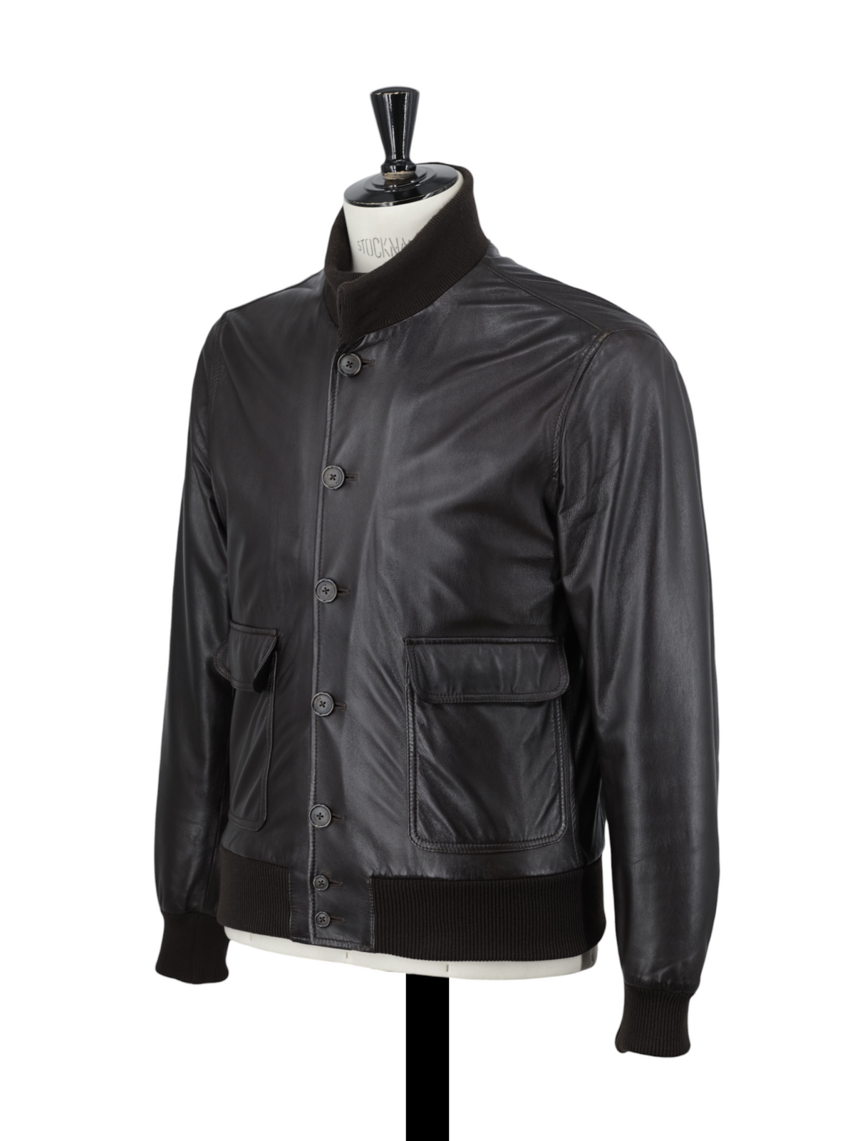 Luigi Borrelli Dark Brown Leather & Cashmere-Lining Jacket