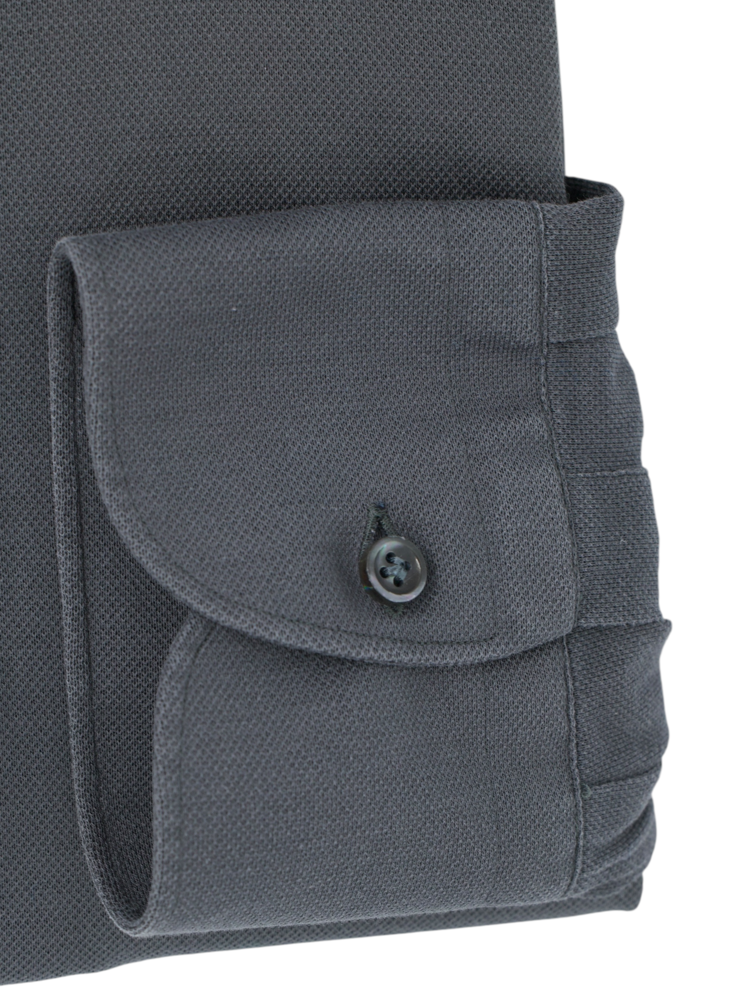 Fray Warm Taupe Cotton Piqué Knitted Button-Down Shirt