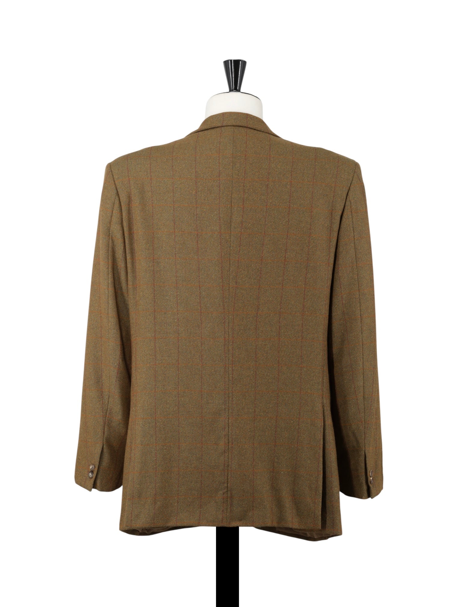 Brioni Light Brown & Multicolor Pure-Cashmere Windowpane Jacket