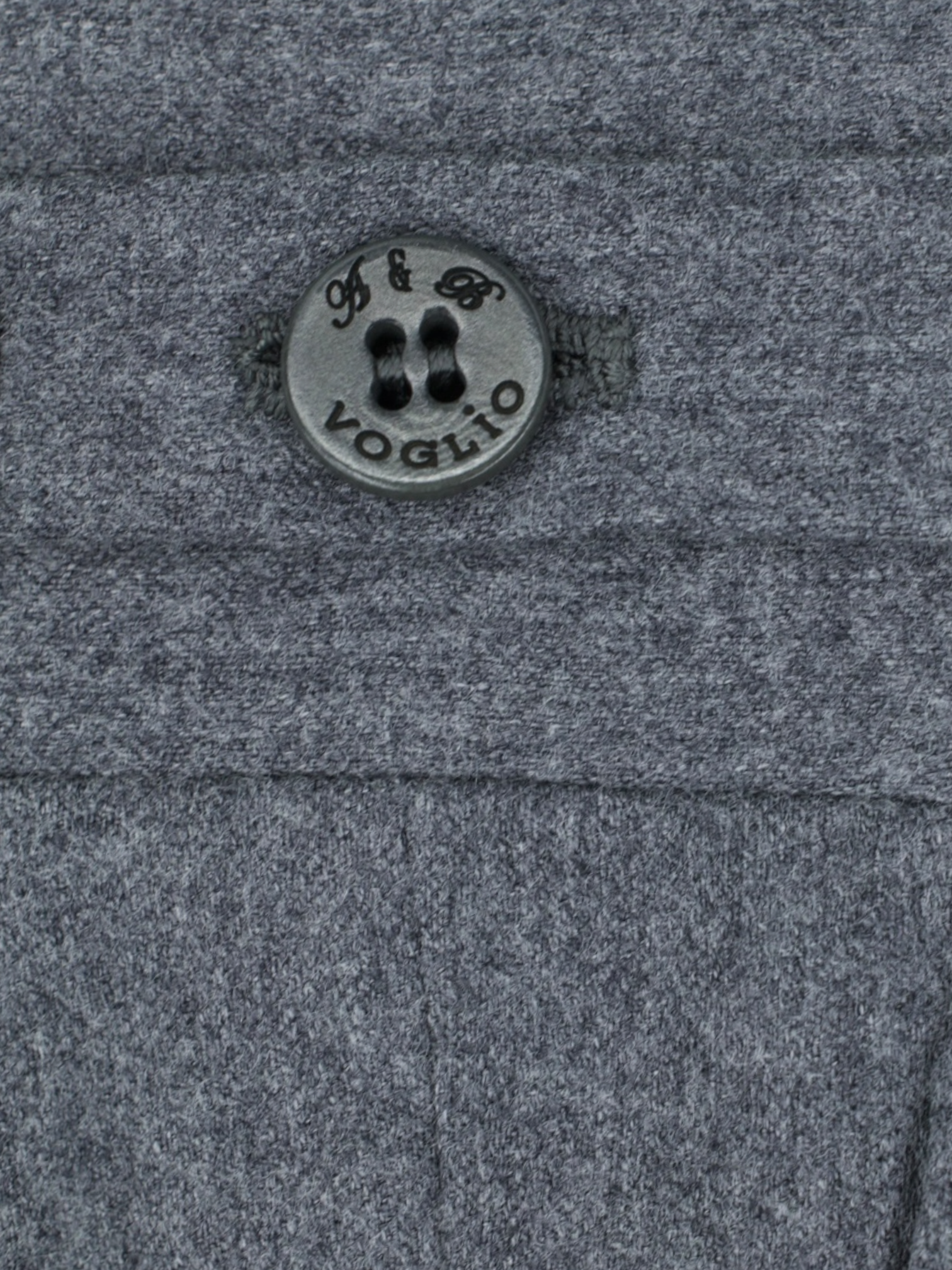 Sartoria Voglio Grey Wool-Flannel "Caccioppoli" Sartorial Trousers