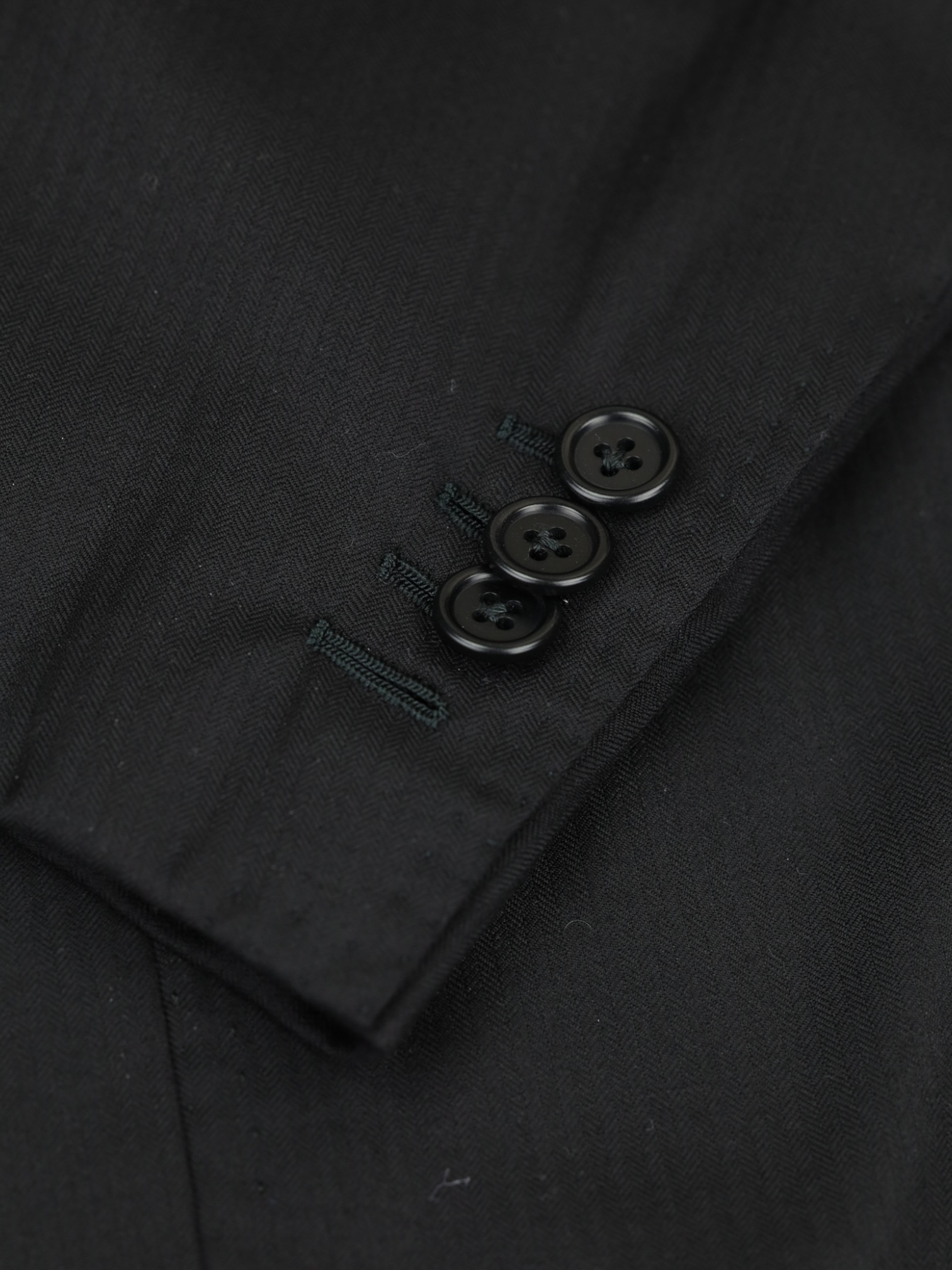 Luigi Borrelli Black Extrafine-Wool Micro-Herringbone Suit