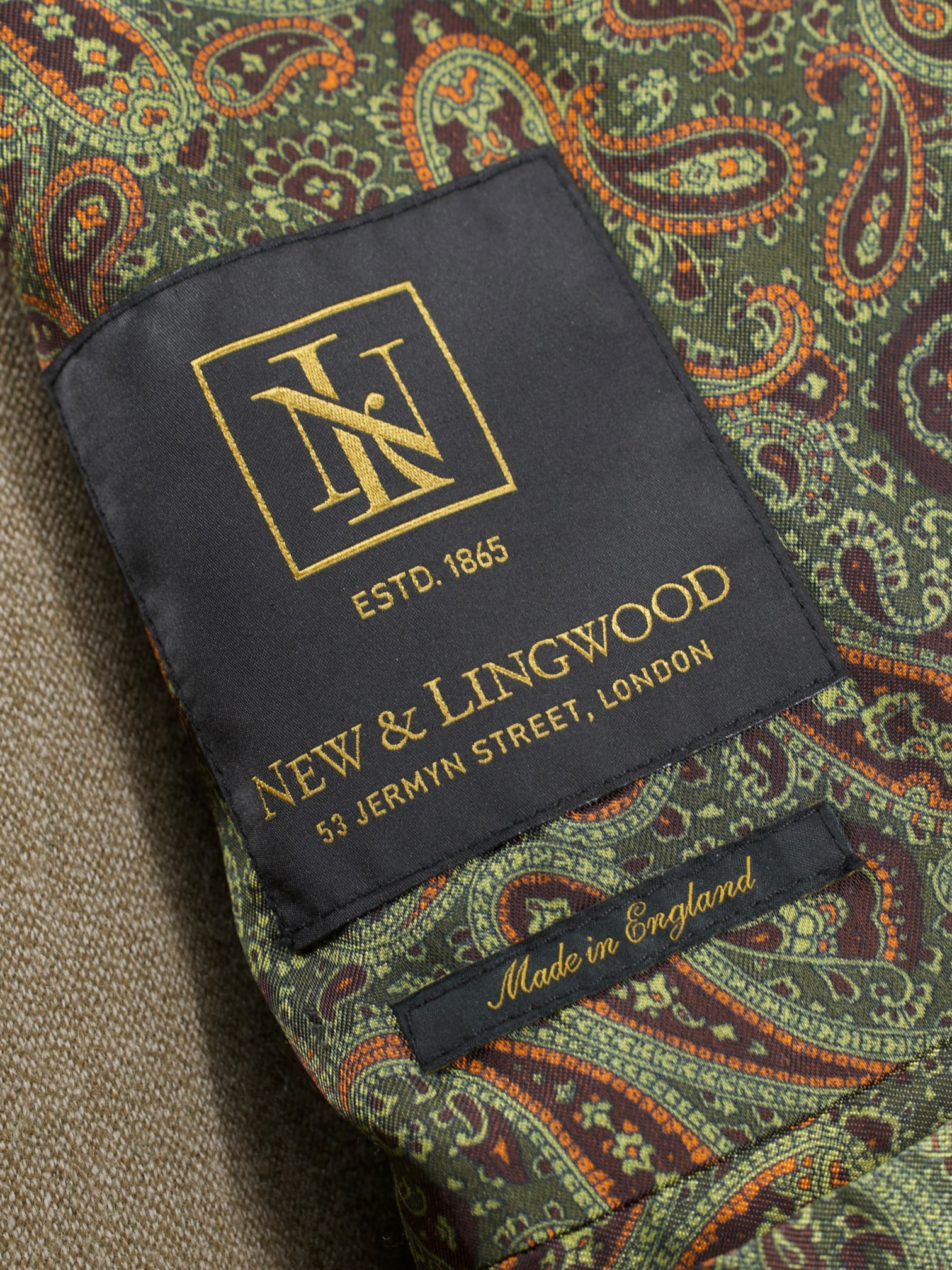 New & Lingwood Brown Wool-Twill Fawn Covert Coat