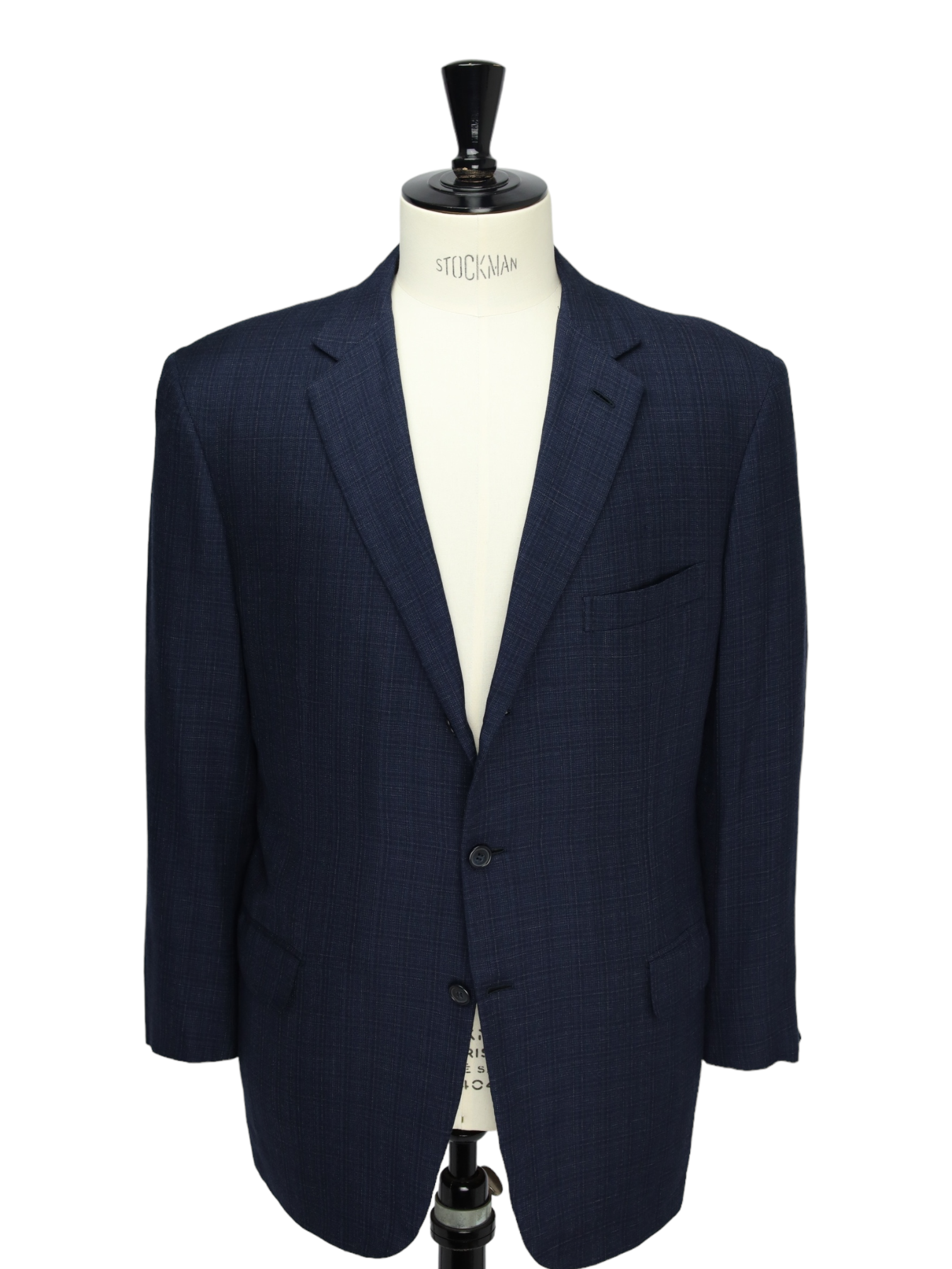 Brioni Blue Silk & Wool Check Colloseo Jacket