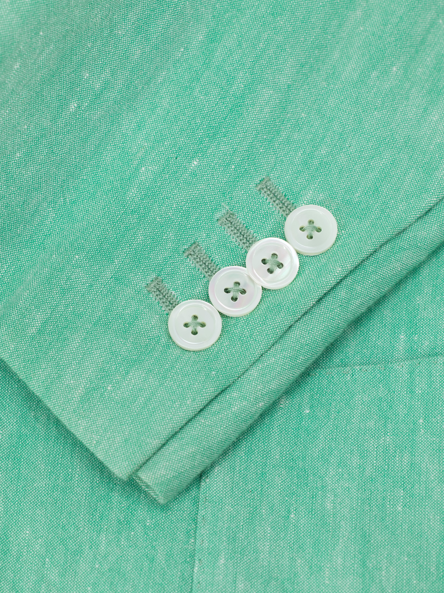 Isaia Mint Green Cotton & Linen Summer Jacket