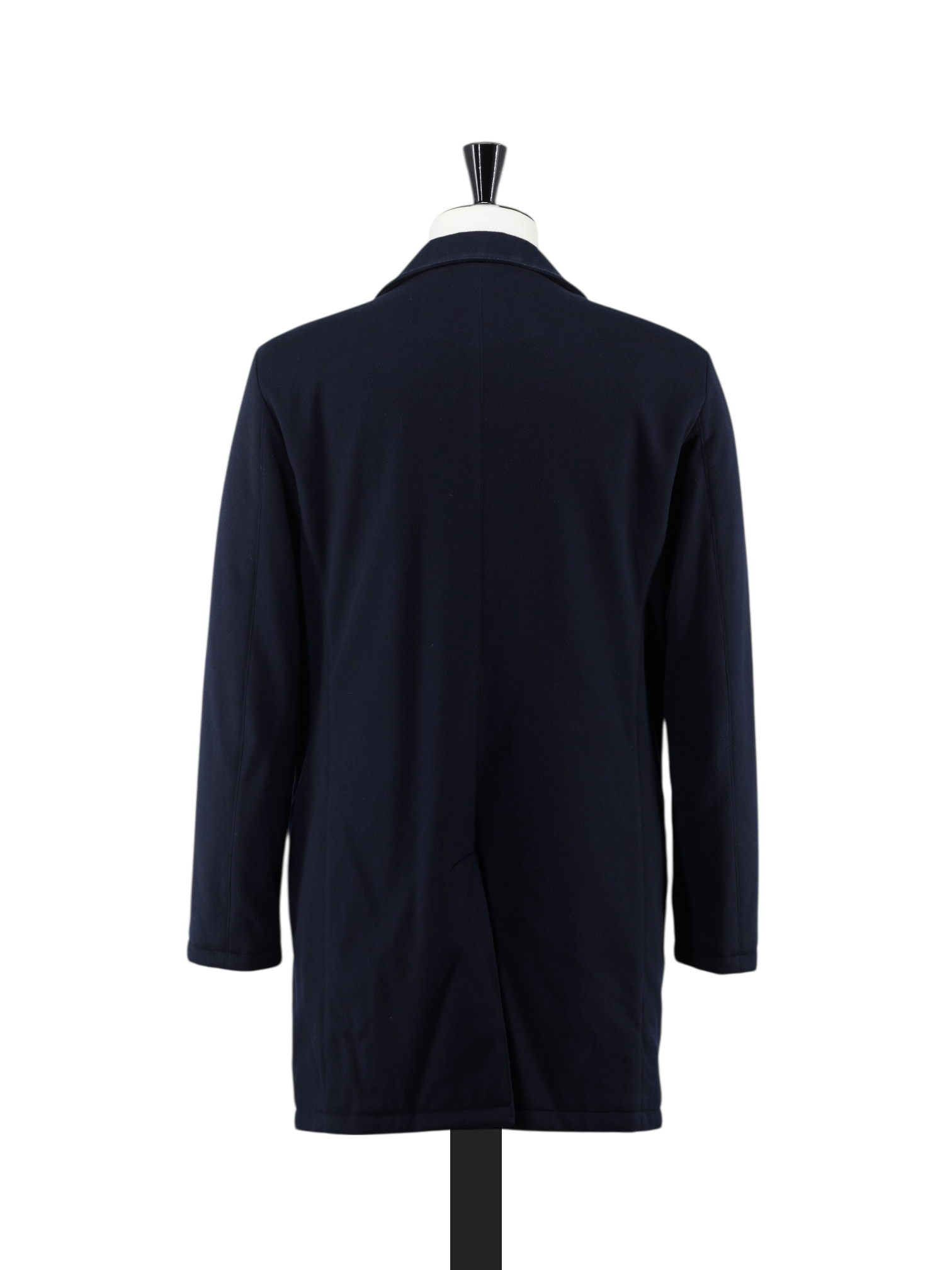 Mandelli Navy Pure-Cashmere "Green Storm-System" Overcoat