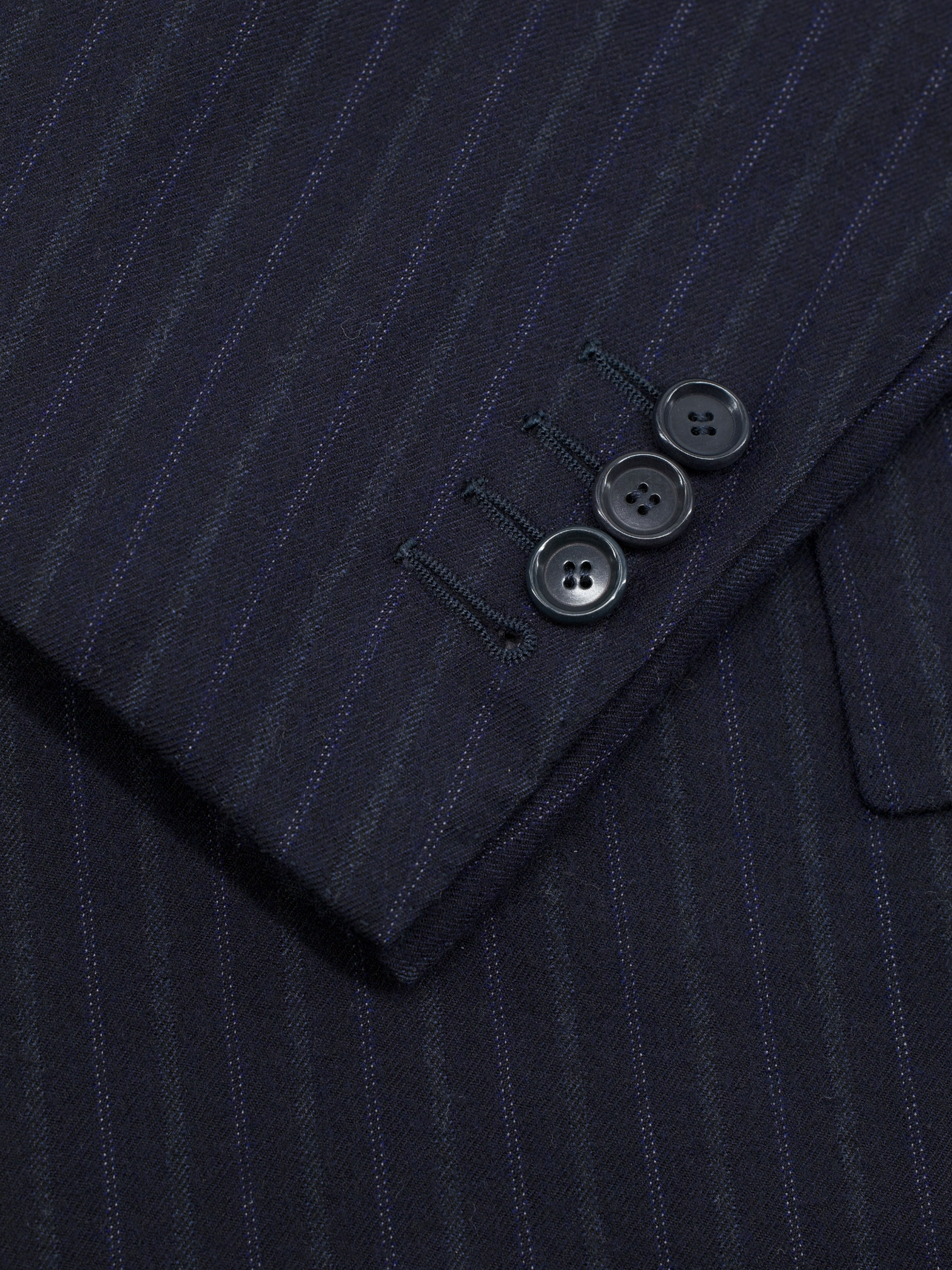 Cesare Attolini Navy Pure-Cashmere Shadow-Stripe Sartorial Winter Suit