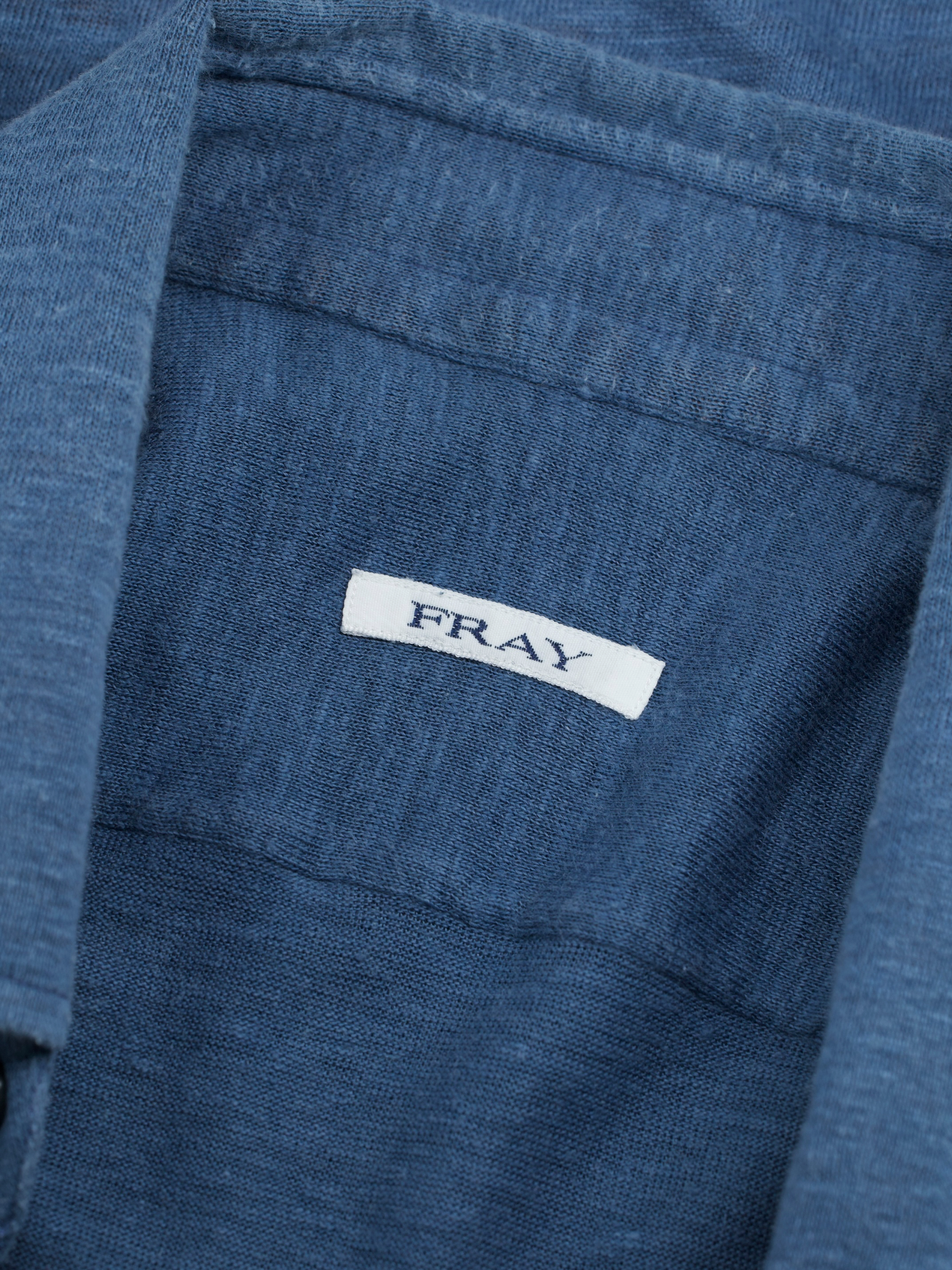 Fray Steel Blue Aloe-Vera Linen Short-Sleeve Shirt