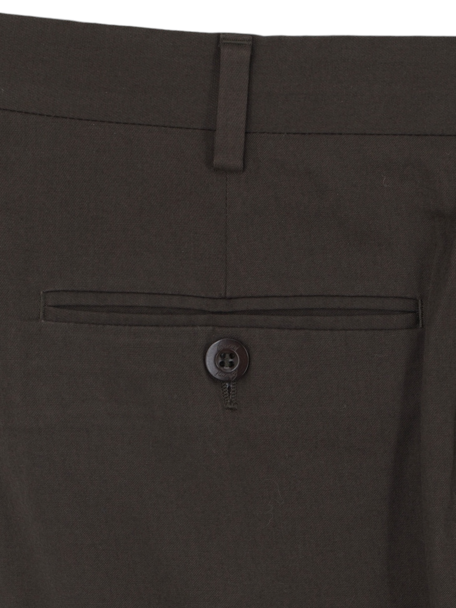 Brioni Chocolate Brown Cotton & Lyocell Twill Moena Trousers