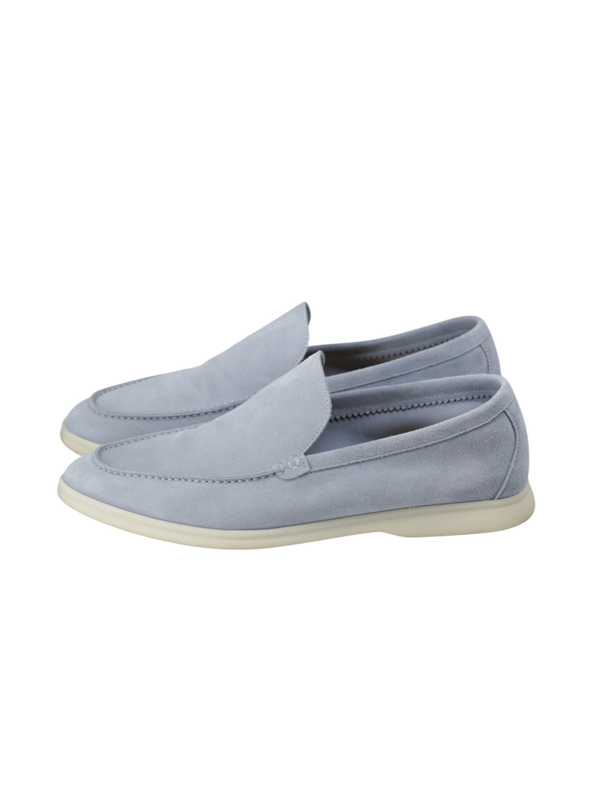 Loro Piana Celestial Blue Suede Summer Walk