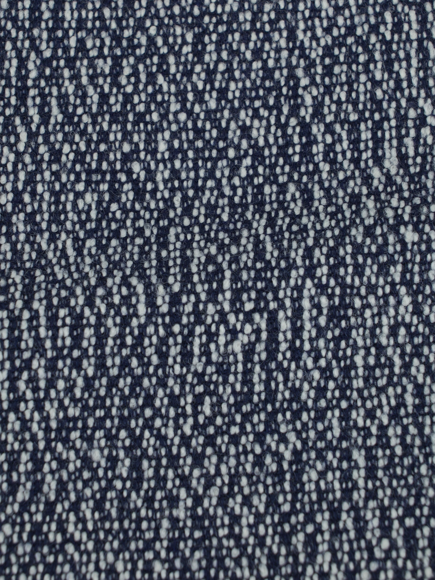 Cesare Attolini Dark Blue & White Wool-Stretch Bouclé Jacket