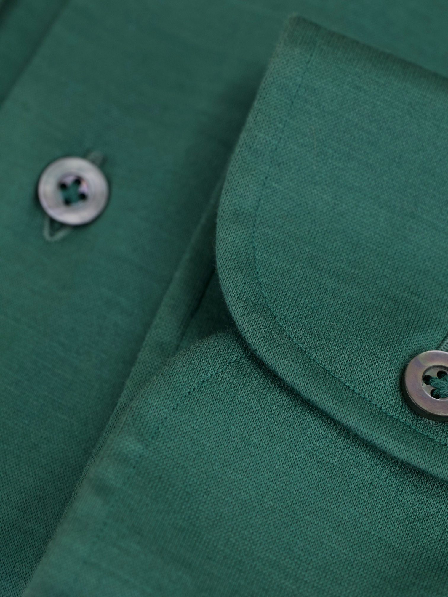 Fray Emerald Green Cotton Jersey-Knitted Shirt