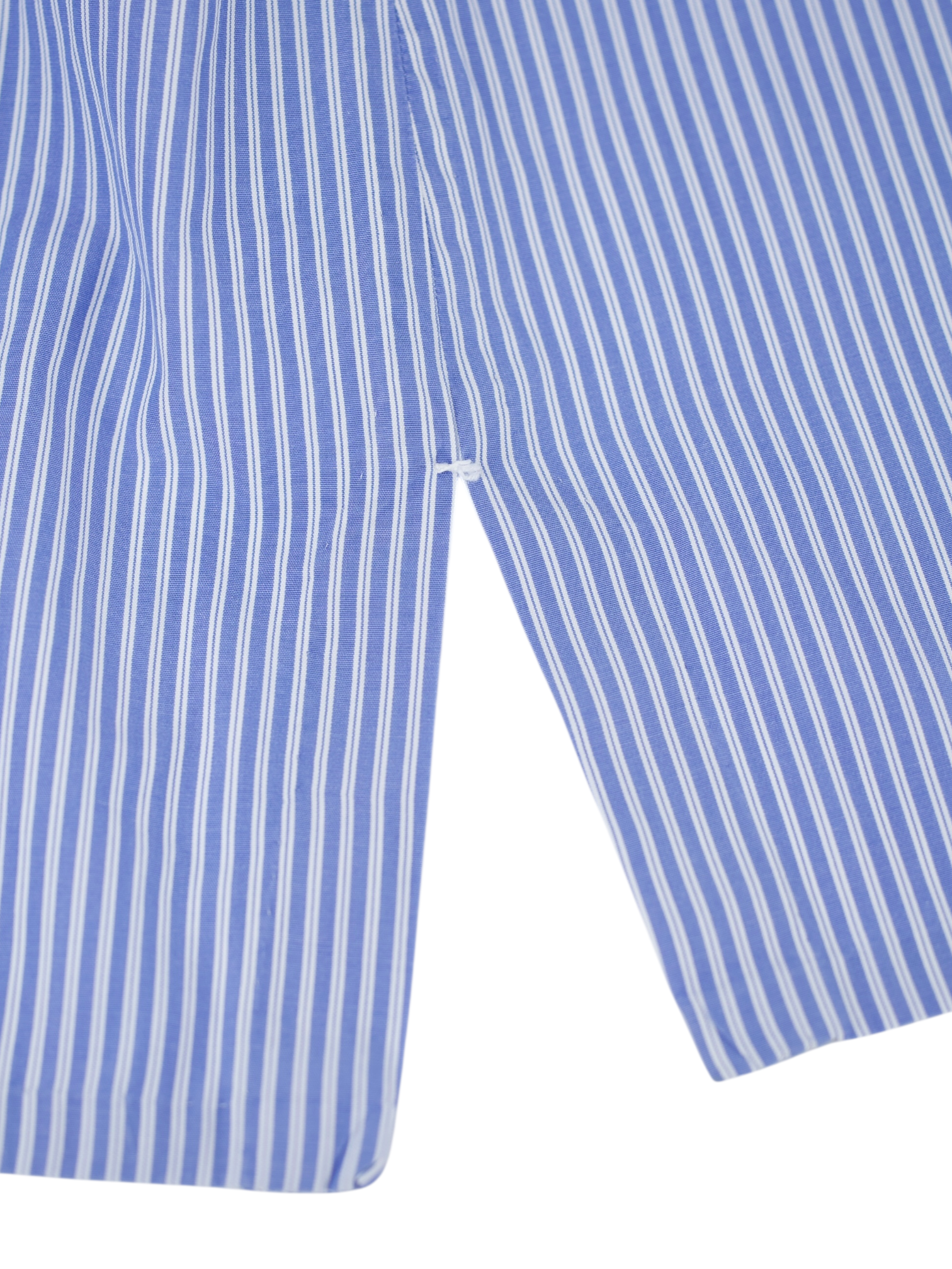 Kiton Blue & White Cotton Pinstripe Business Shirt