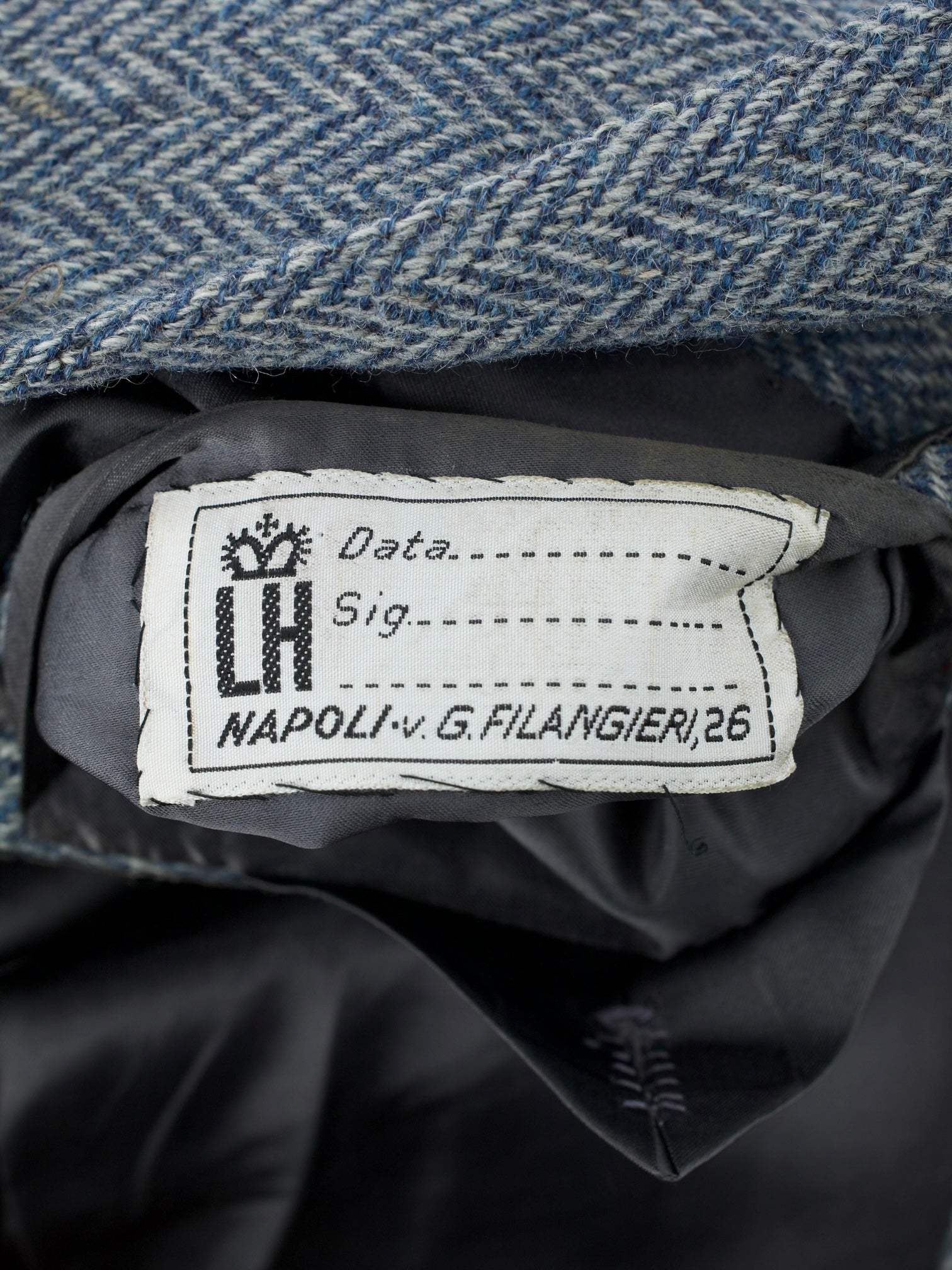 Rubinacci "London House" Light Blue Shetland-Tweed Herringbone Jacket