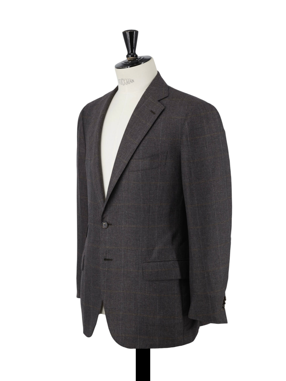 Cesare Attolini Dark Taupe Cashmere & Silk Checkered Winter Suit