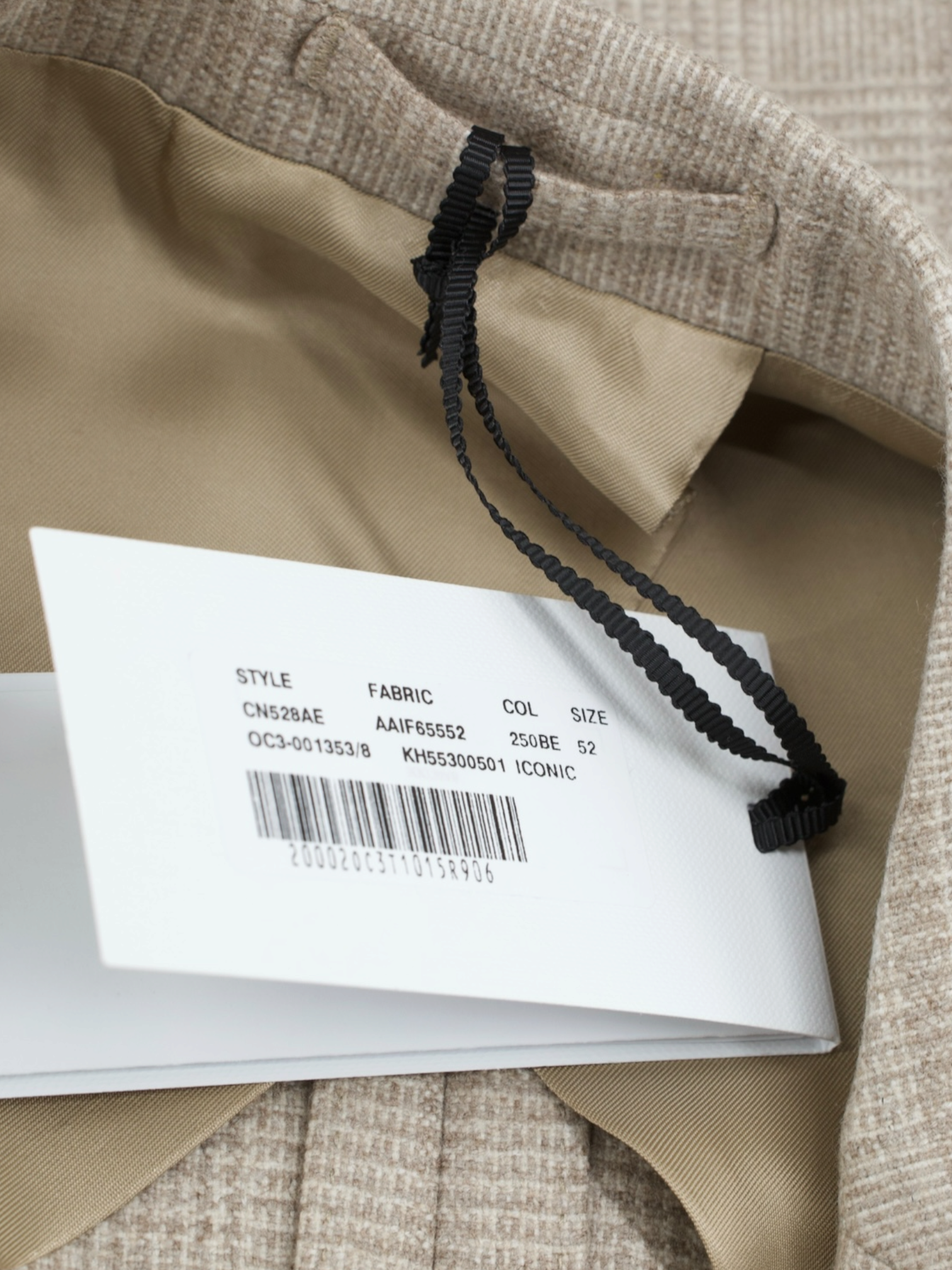 Lardini Taupe Undyed "Cashmere Raw" Prince of Wales Jacket