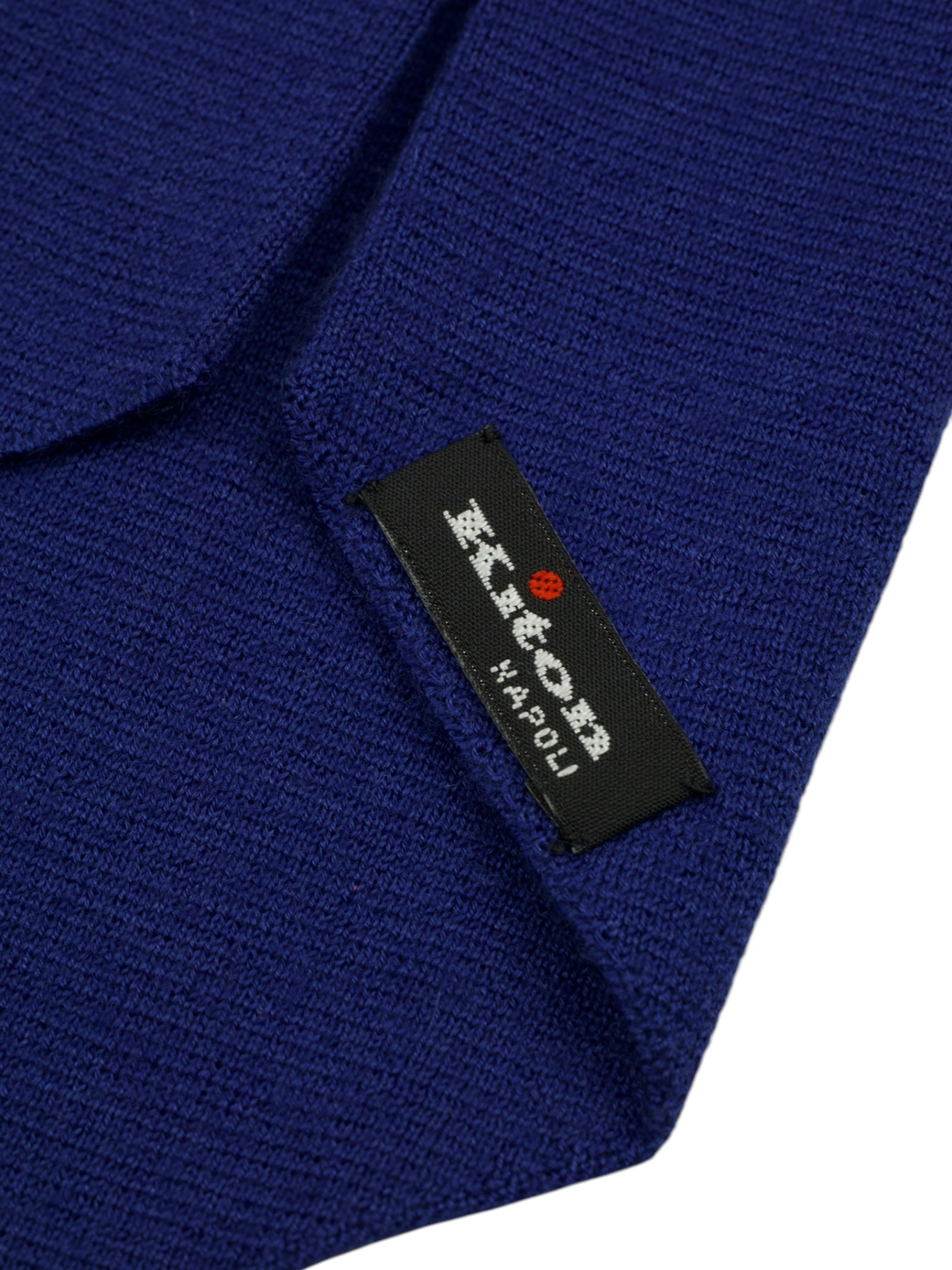 Kiton 5-Fold Egyptian Blue Knitted Cashmere Tie