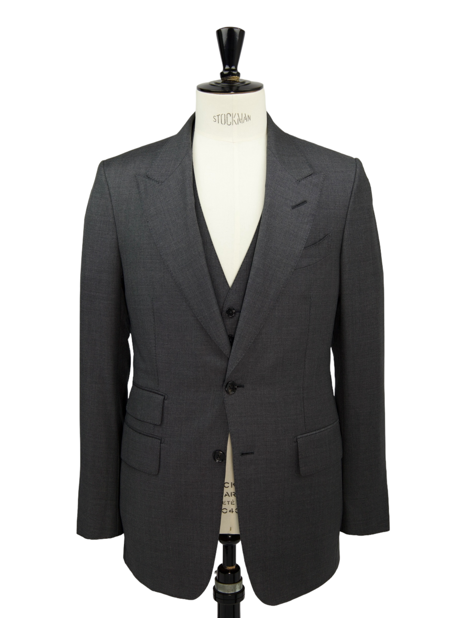 Tom Ford Light Grey Sharkskin Shelton Suit Tom Ford Light Grey Sharkskin Shelton Suit