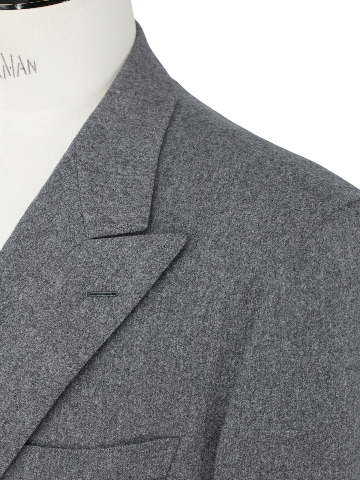Brioni Grey Vintage Double-Breasted Wool-Flannel Roman-Style Jacket