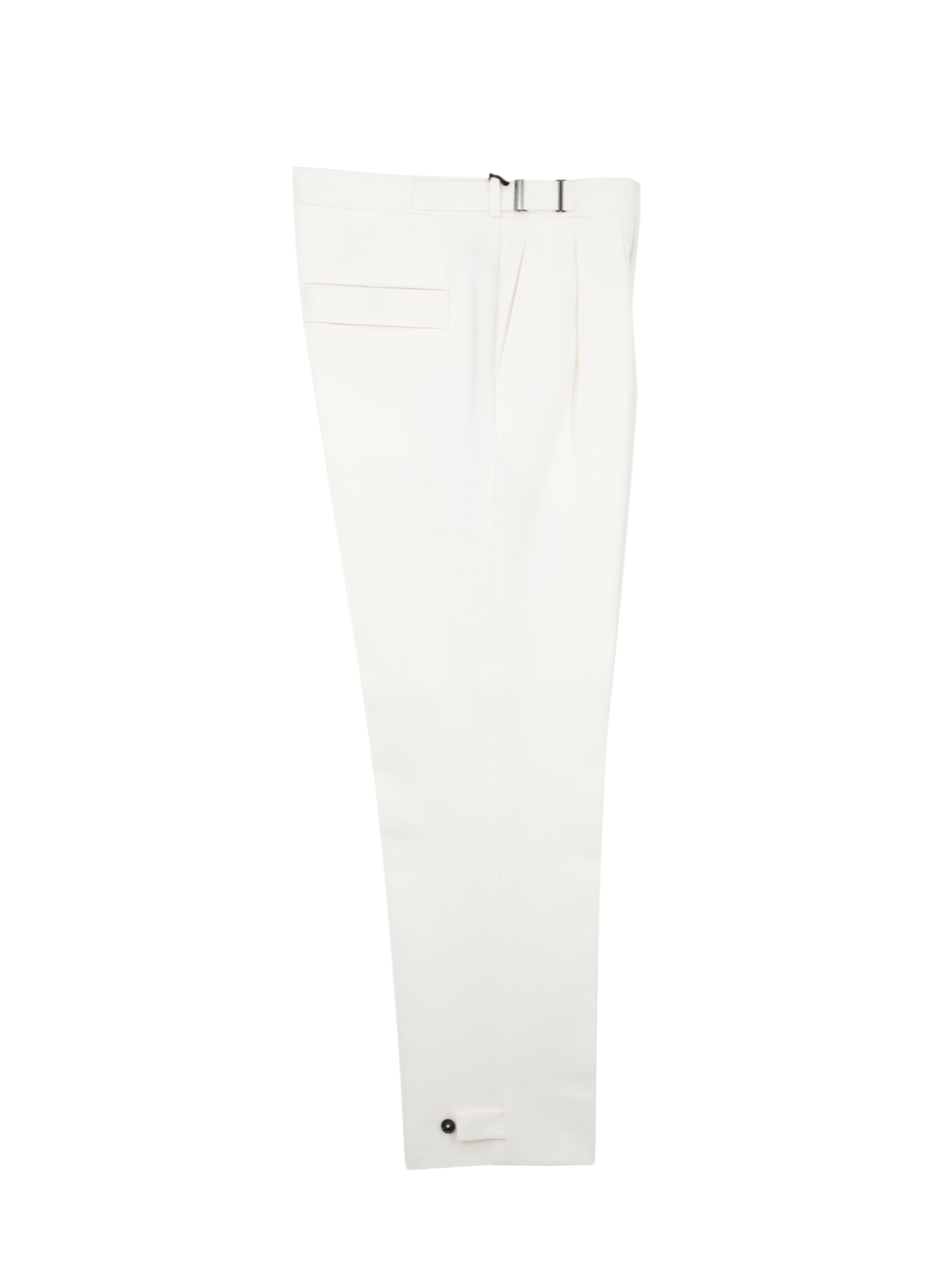 Ermenegildo Zegna Offwhite Cotton & Wool Twill Double-Pleated Trousers