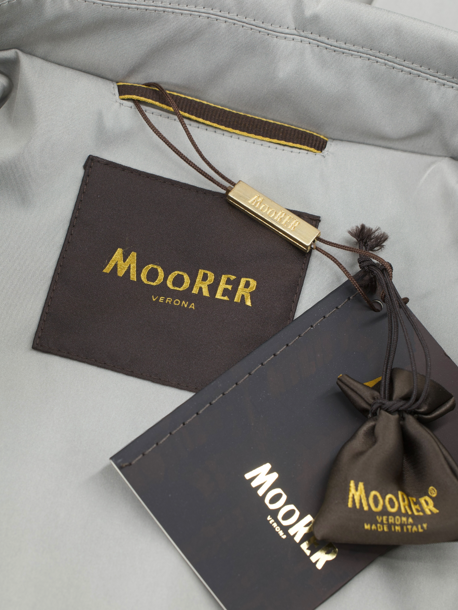 MooRER Taupe Waterrepellent "Vittor-TJ" Carcoat