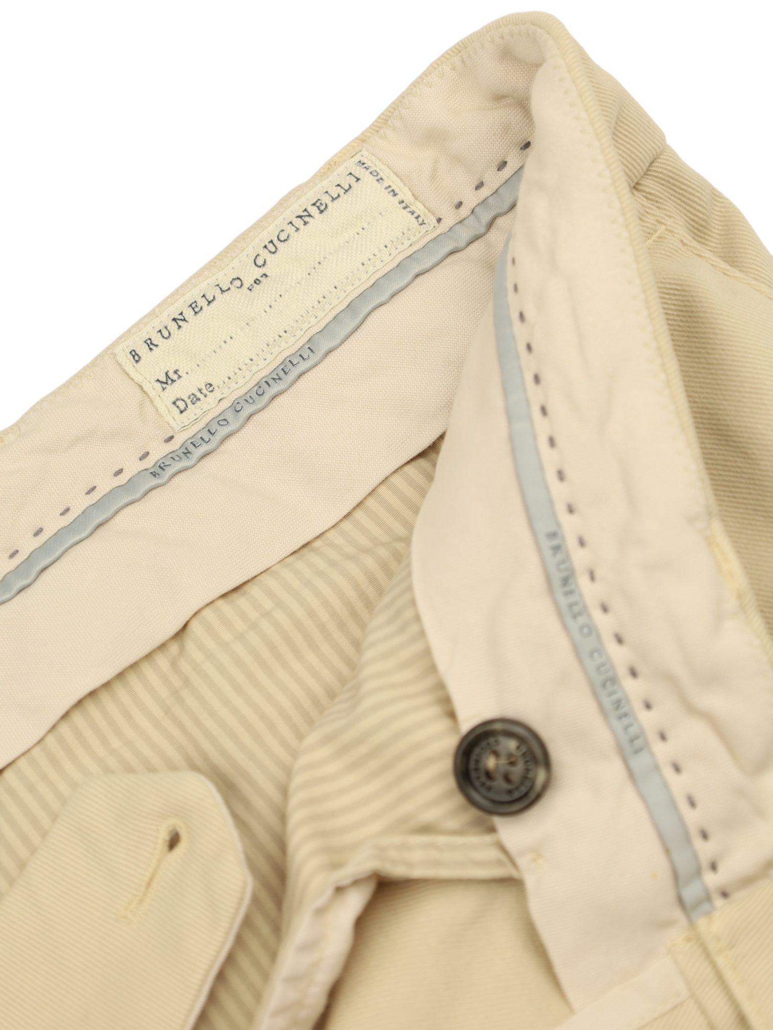 Brunello Cucinelli Beige Cotton Leisure Fit Chino