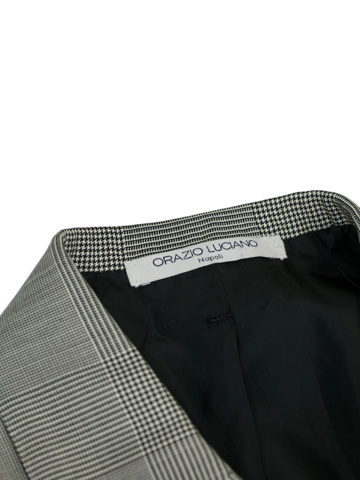 Orazio Luciano & Ambrosi Grey Double-Breasted Prince of Wales Suit