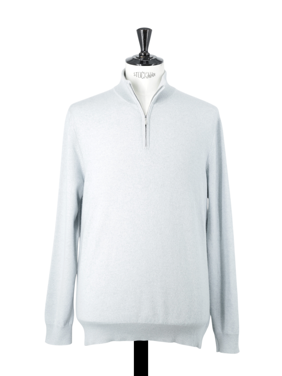 Loro Piana Slate Blue Baby-Cashmere Half-Zip Sweater