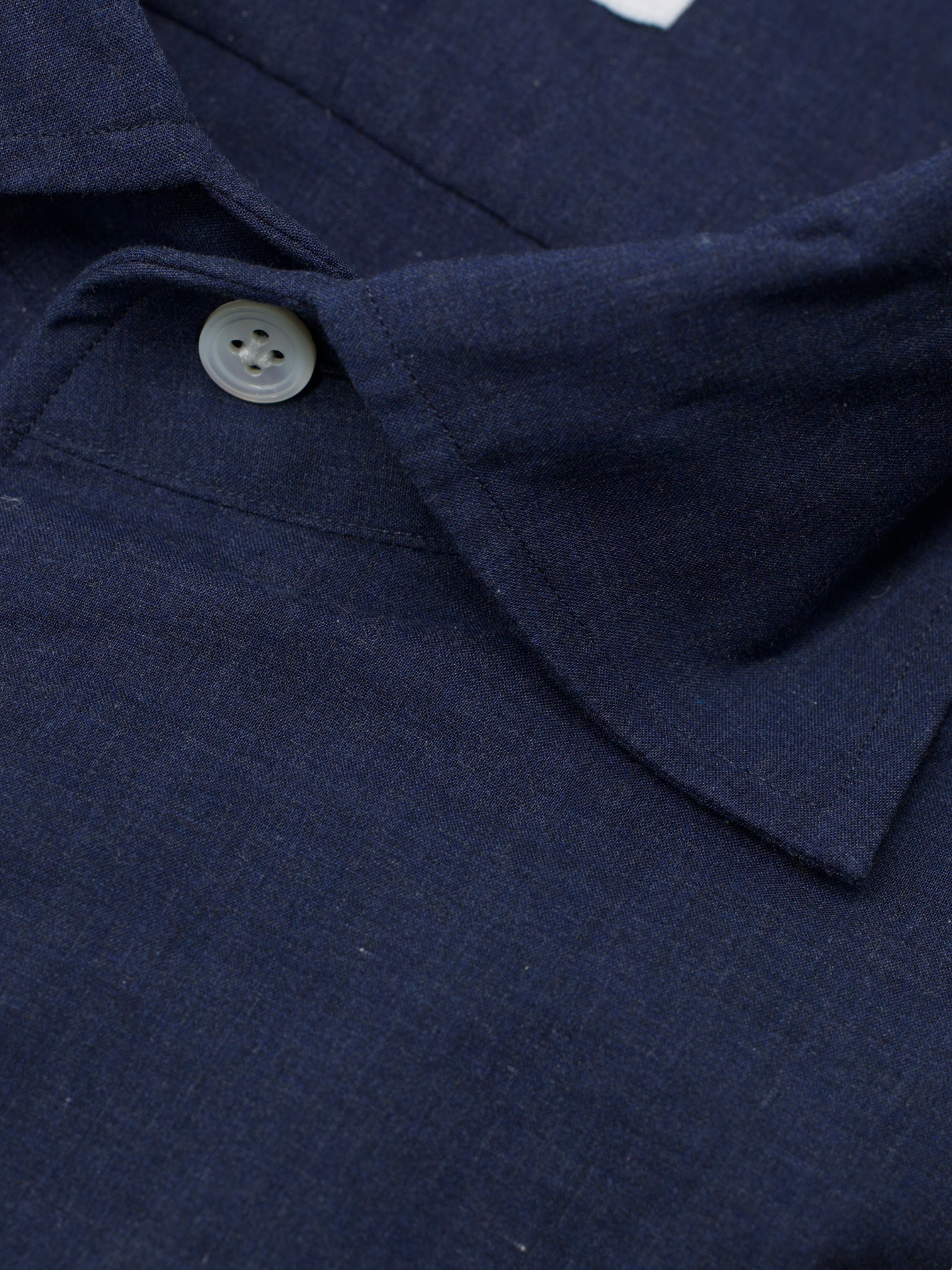 100 Hands Navy Cotton Melange-Pattern Shirt