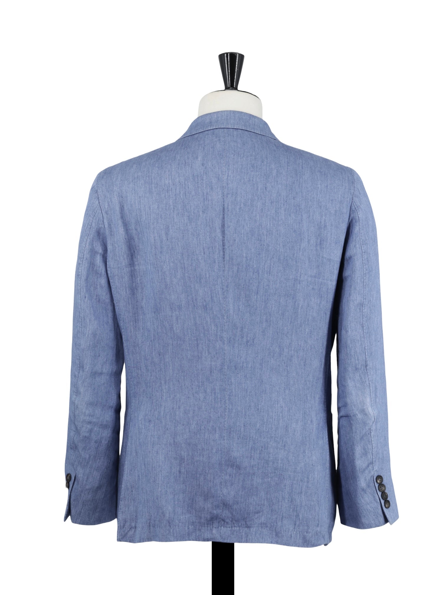 Ermenegildo Zegna Light Blue Chambray-Linen Denim-Effect Casual Jacket