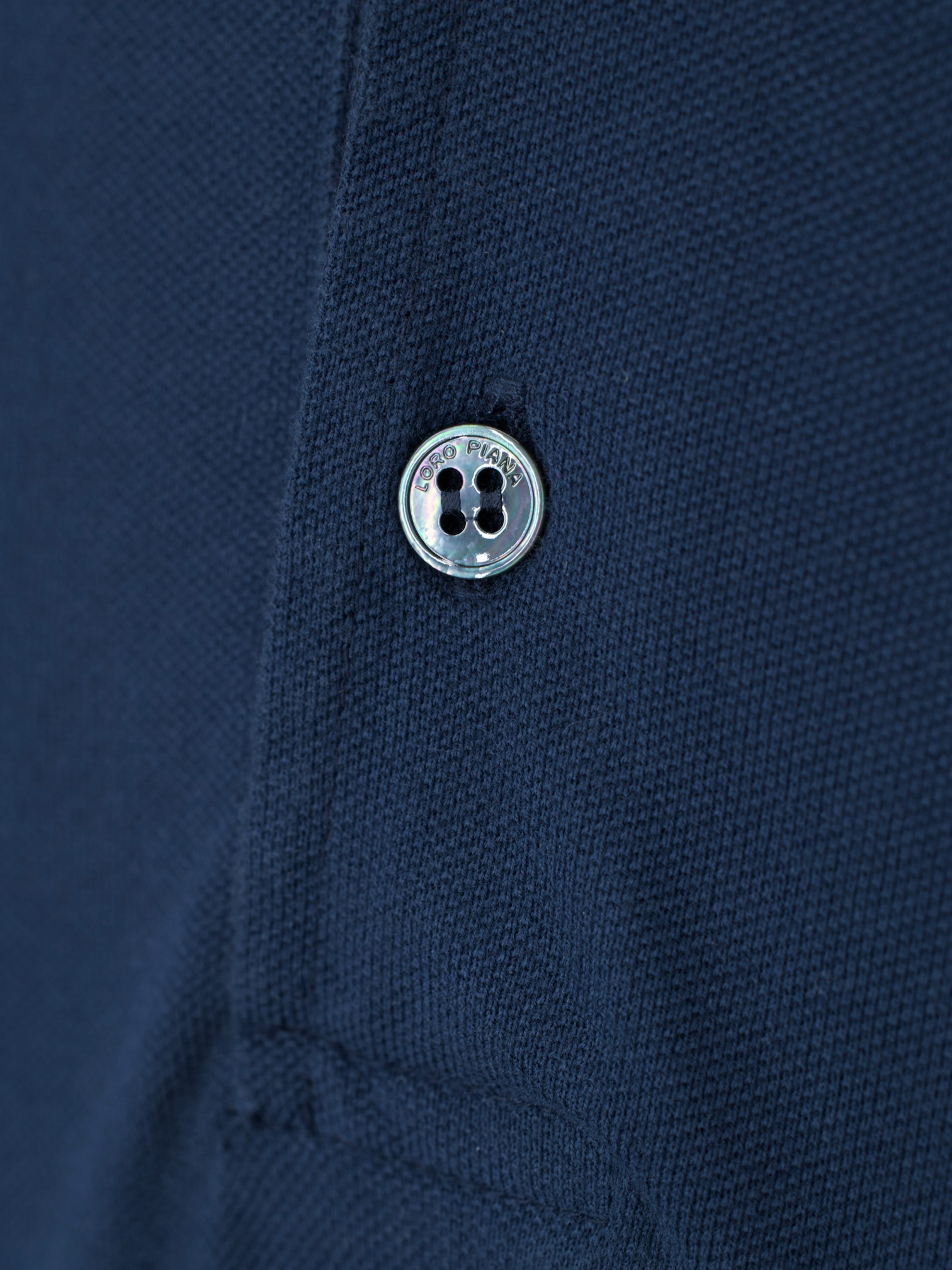 Loro Piana Dark Blue Lightweight Cotton-Pique Polo