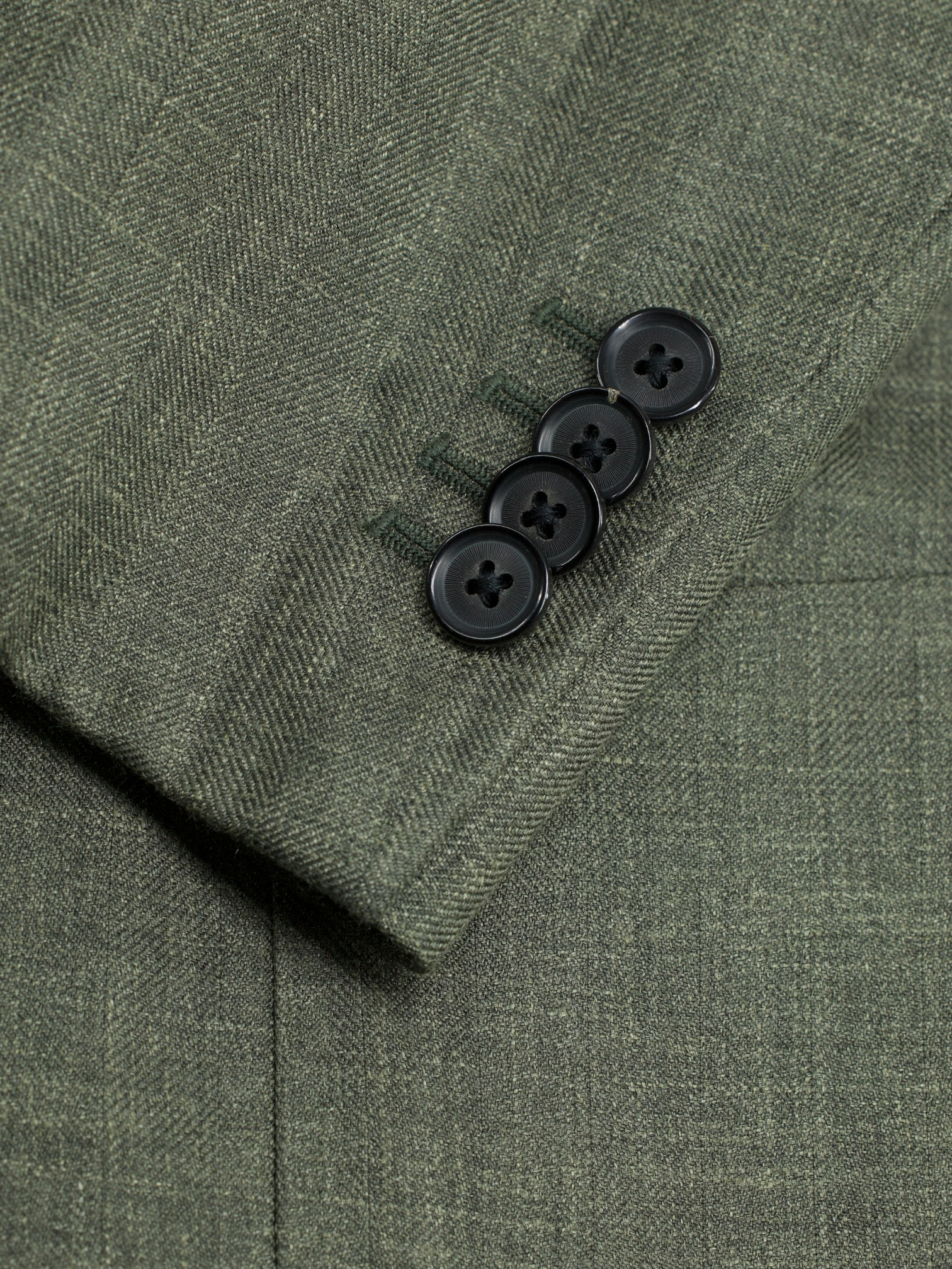 Caruso Sage Green Wool, Silk & Linen Melange Aida Jacket