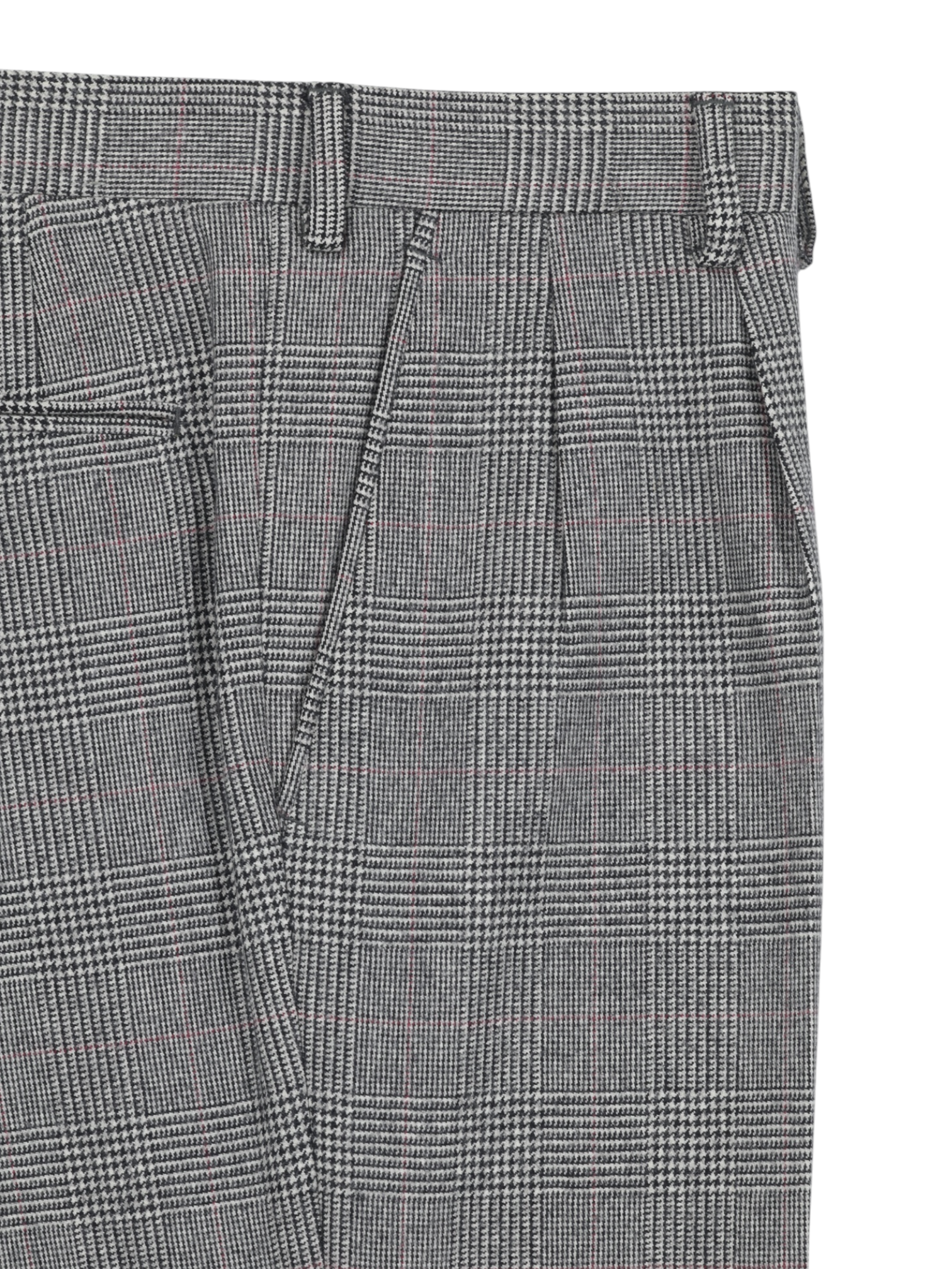 Brioni Grey & Red Double Breasted Prince of Wales Roman-Style Suit
