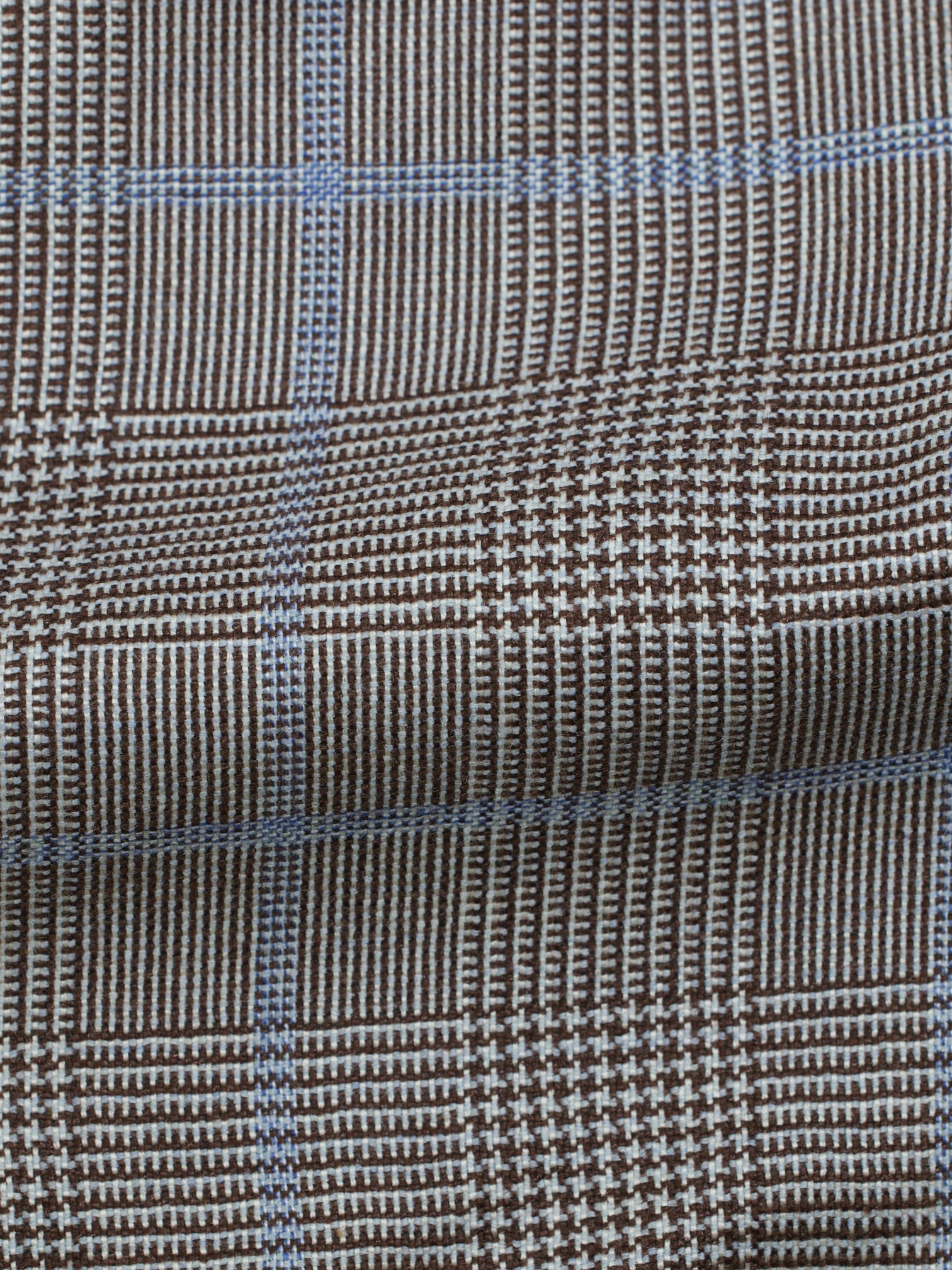 Cesare Attolini Taupe & Light Blue Cashmere & Silk Prince of Wales Jacket