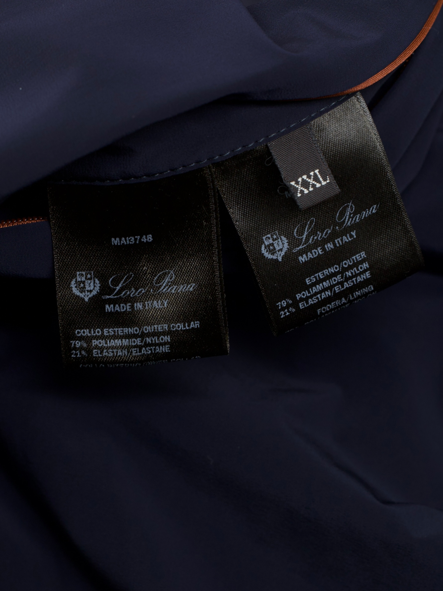 Loro Piana Navy Rain System Zip-Up Jacket