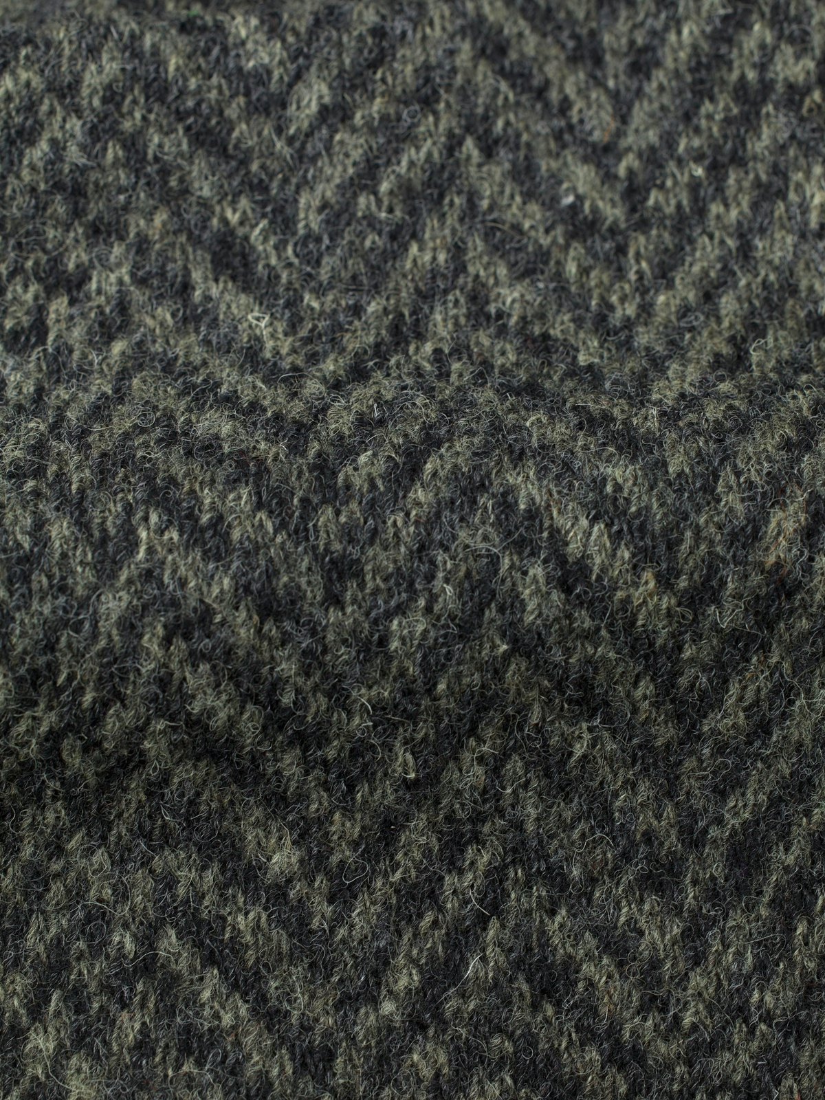 Lardini Dark Olive-Green Double-Breasted Wool Herringbone Overcoat