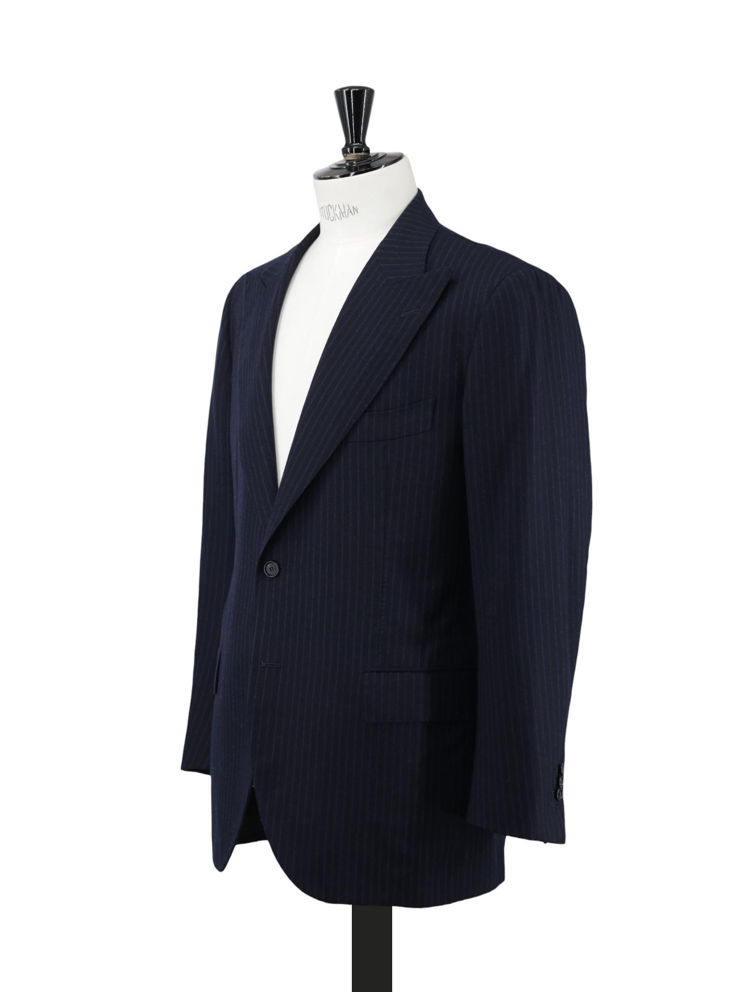 Cesare Attolini Navy Pure-Cashmere Shadow-Stripe Sartorial Winter Suit