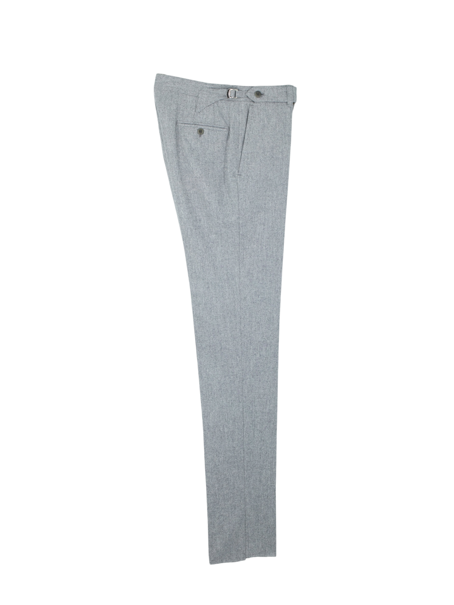Sartoria Voglio Light Grey Grey Wool-Flannel "Caccioppoli" Sartorial Trousers