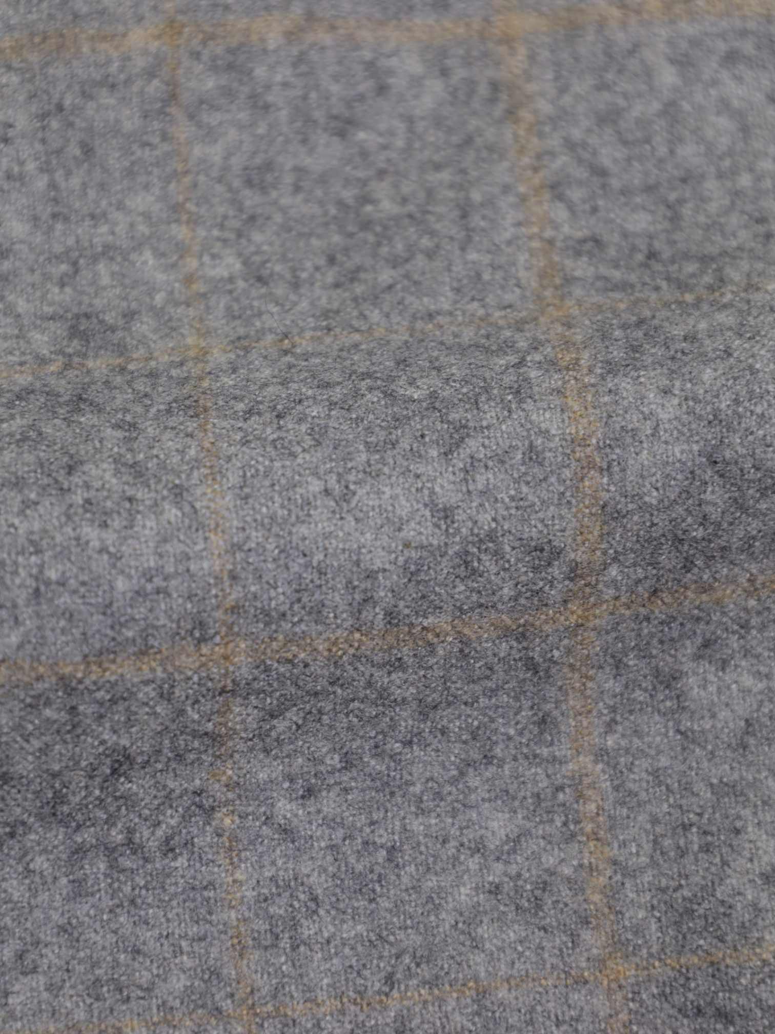 Kiton Light Grey Cashmere Windowpane Jacket