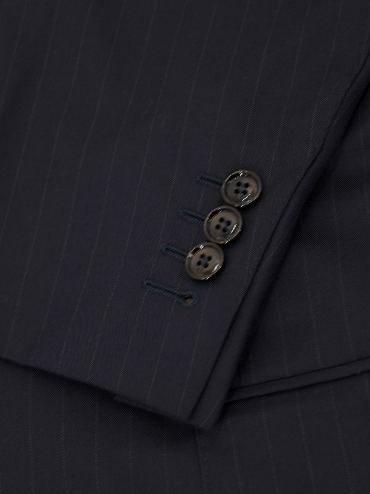 Canali Navy Super 180's Pinstripe Boardroom Suit
