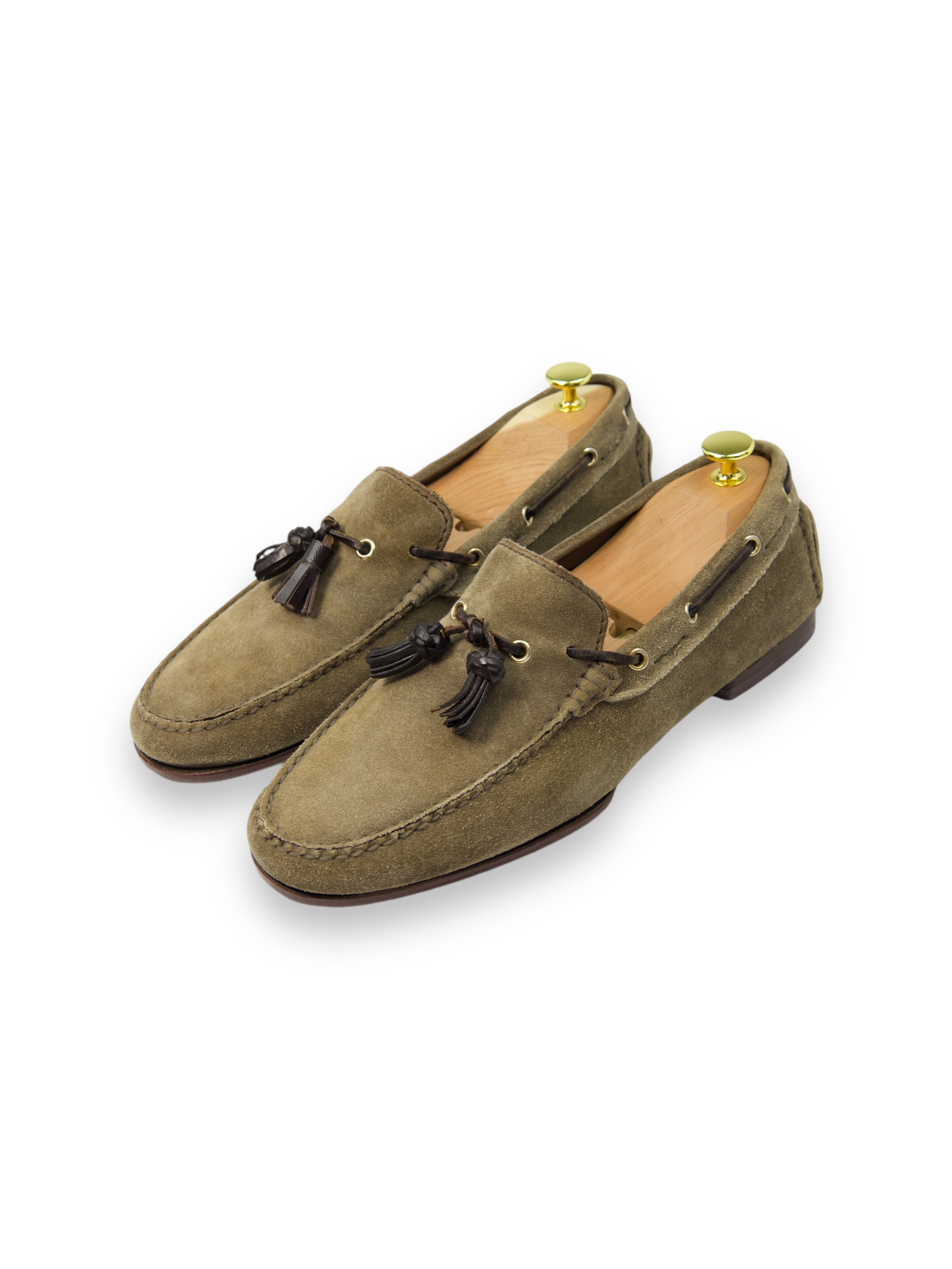 Tom Ford Taupe Suede Boat Shoes