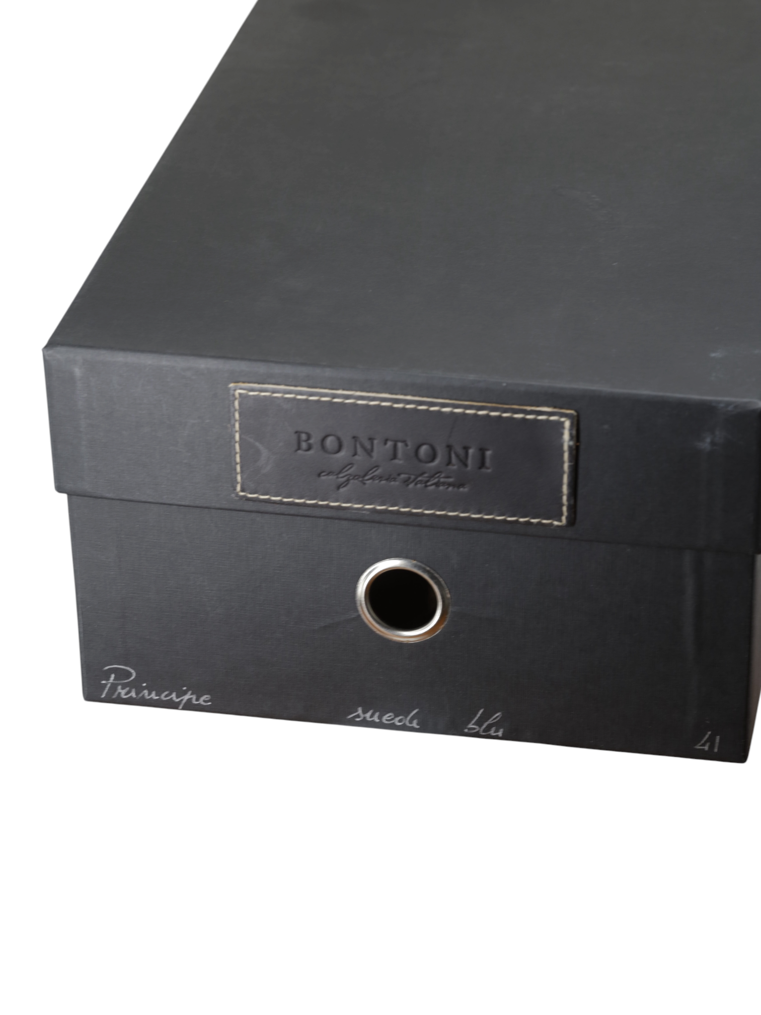 Bontoni Dark Blue Suede Principe Penny Loafer + Belt