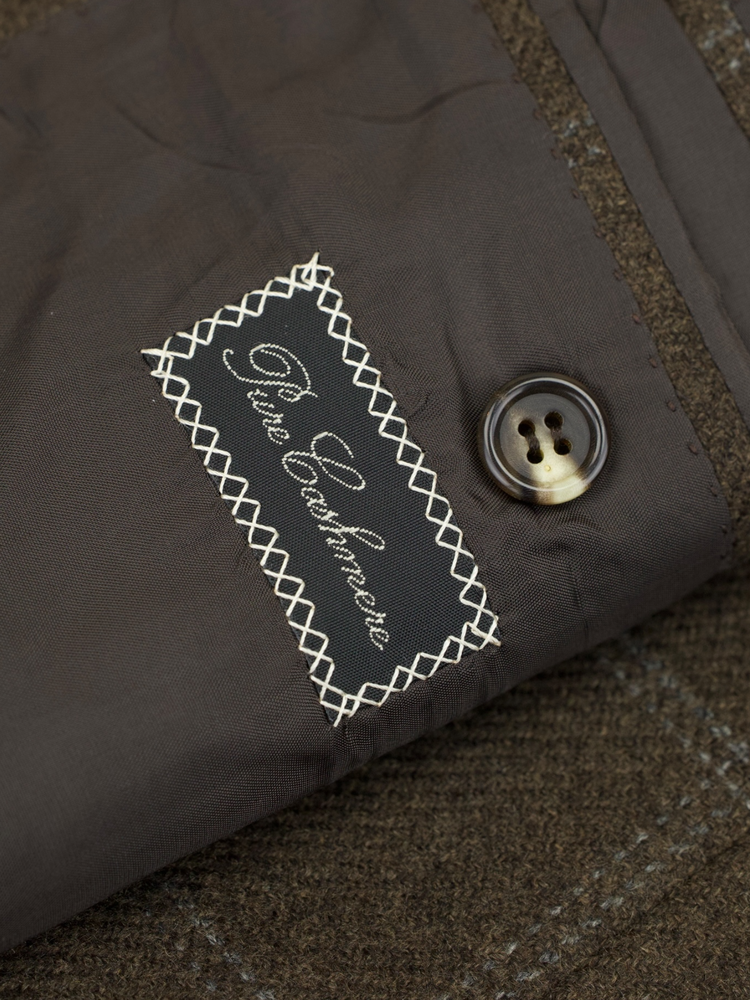 Brioni Chocolate Brown Pure Cashmere Windowpane "Nomentano" Jacket